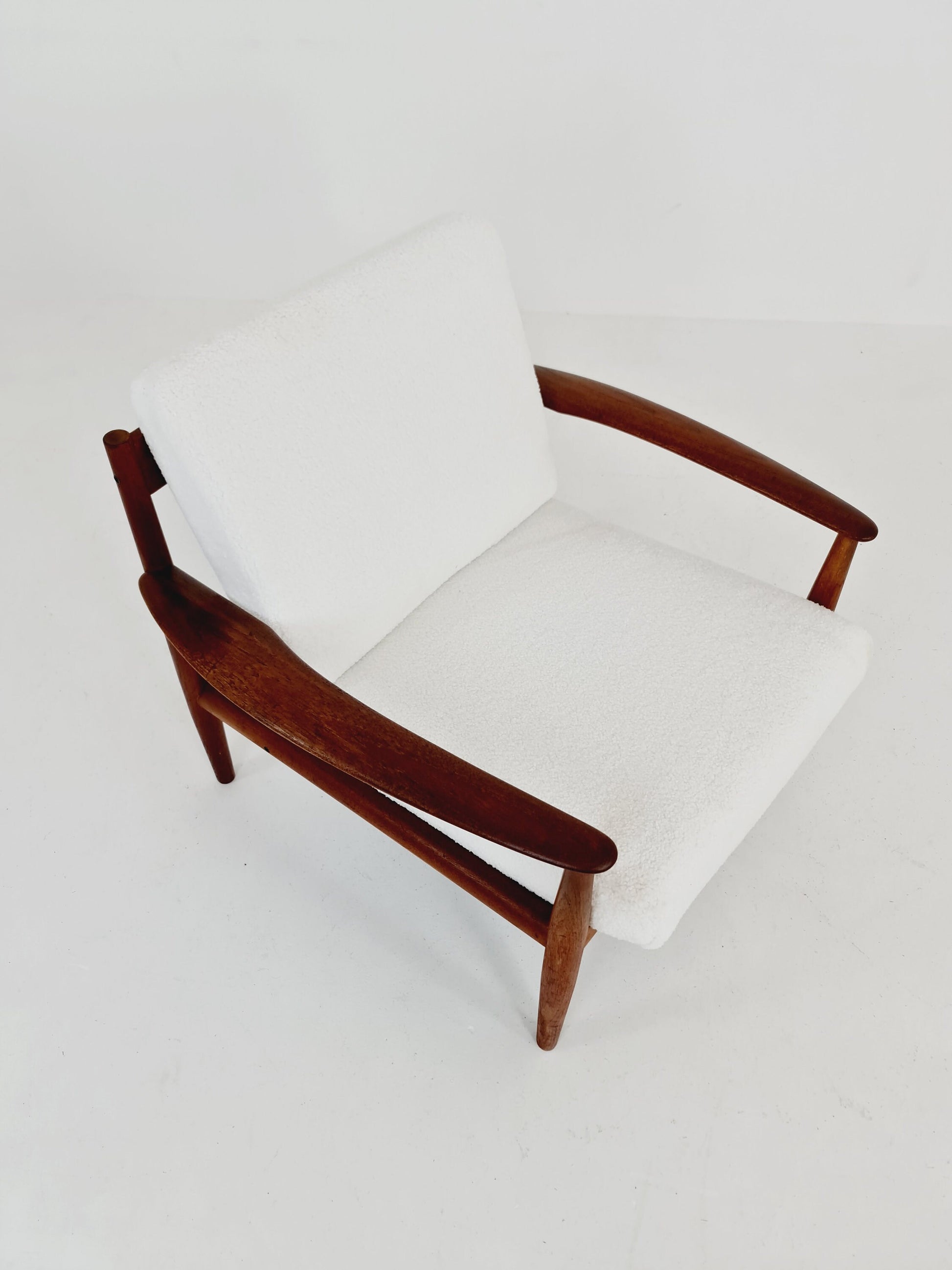 Mid-century Rare Danish teak lounge chair/ Easy chair by Grete Jalk For France &Son , 1960s