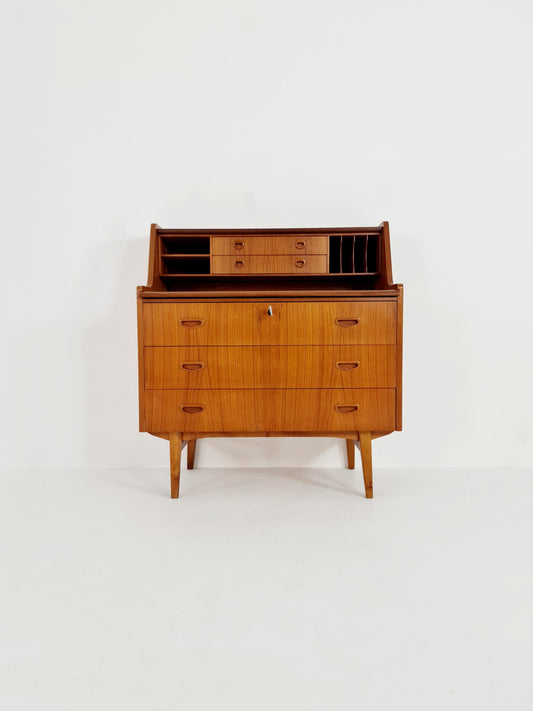 Midcentury vintage desk Swedish secretary By Bröderna Gustafsson, 1960s