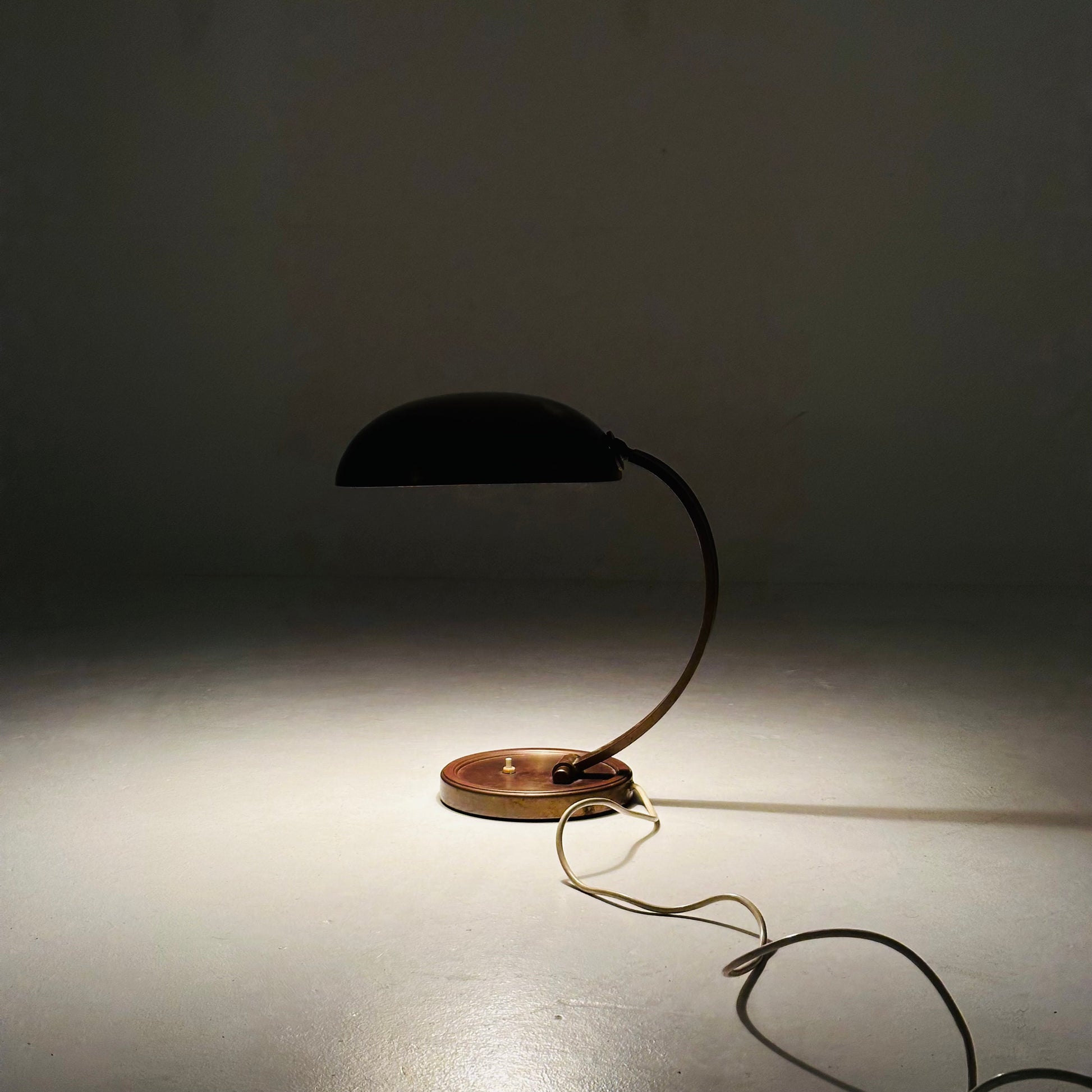 German Art Deco brass lamp by Gecos Gebrüder Cosack 1930s