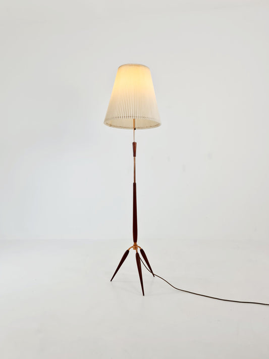 Rare Midcentury Danish floor lamp by Temde solid teak, 1960s