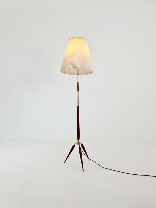 Rare Midcentury Danish floor lamp by Temde solid teak, 1960s