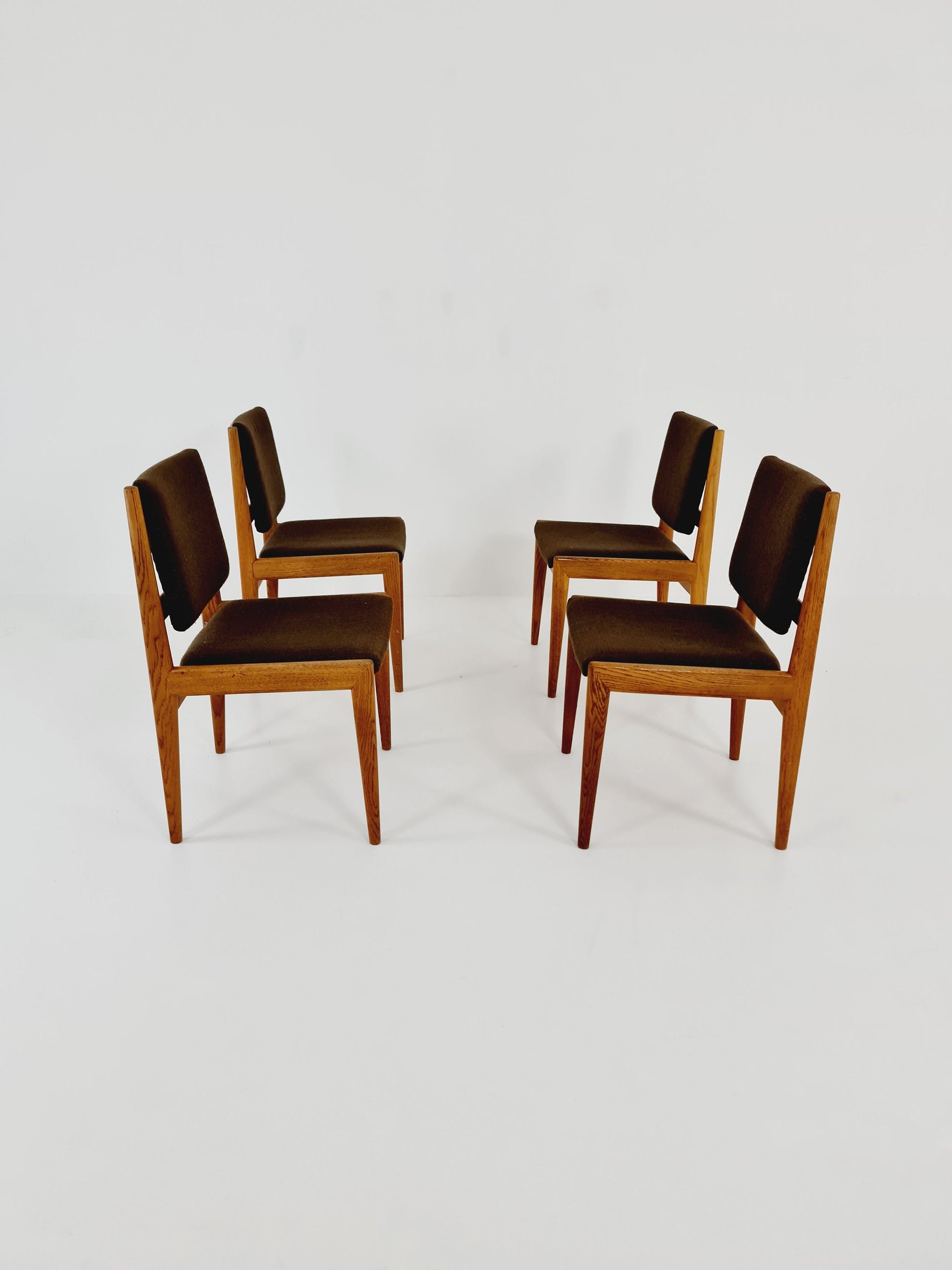 Mid century Swedish Modern Oak dining chairs by Karl Erik Ekselius, 1960s, Set of 4