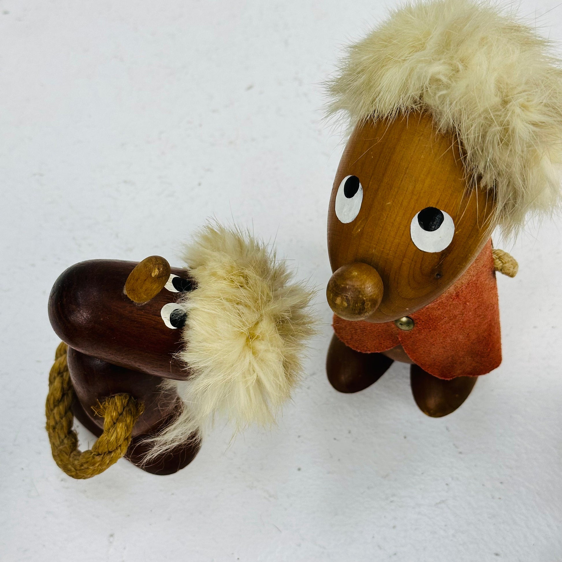 Mid century teak classic set of figurines from the 1960s. Hans Bolling /Ciola