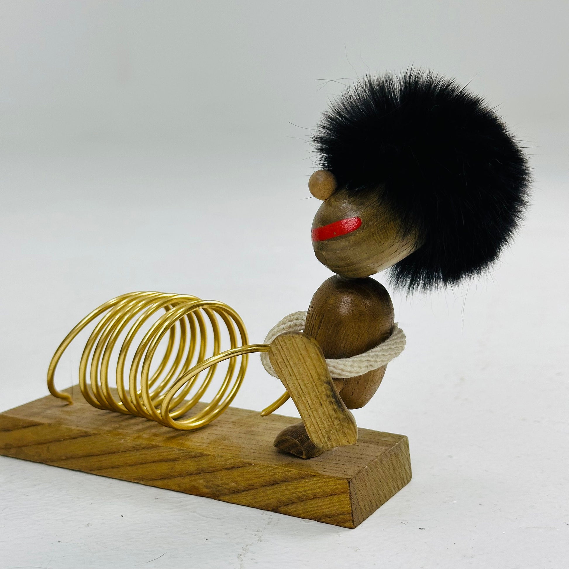 Set of Mid century teak figurines /bottle opener and corkscrew /candle or pen holder /envelope holder 1960s ,Hans Bolling