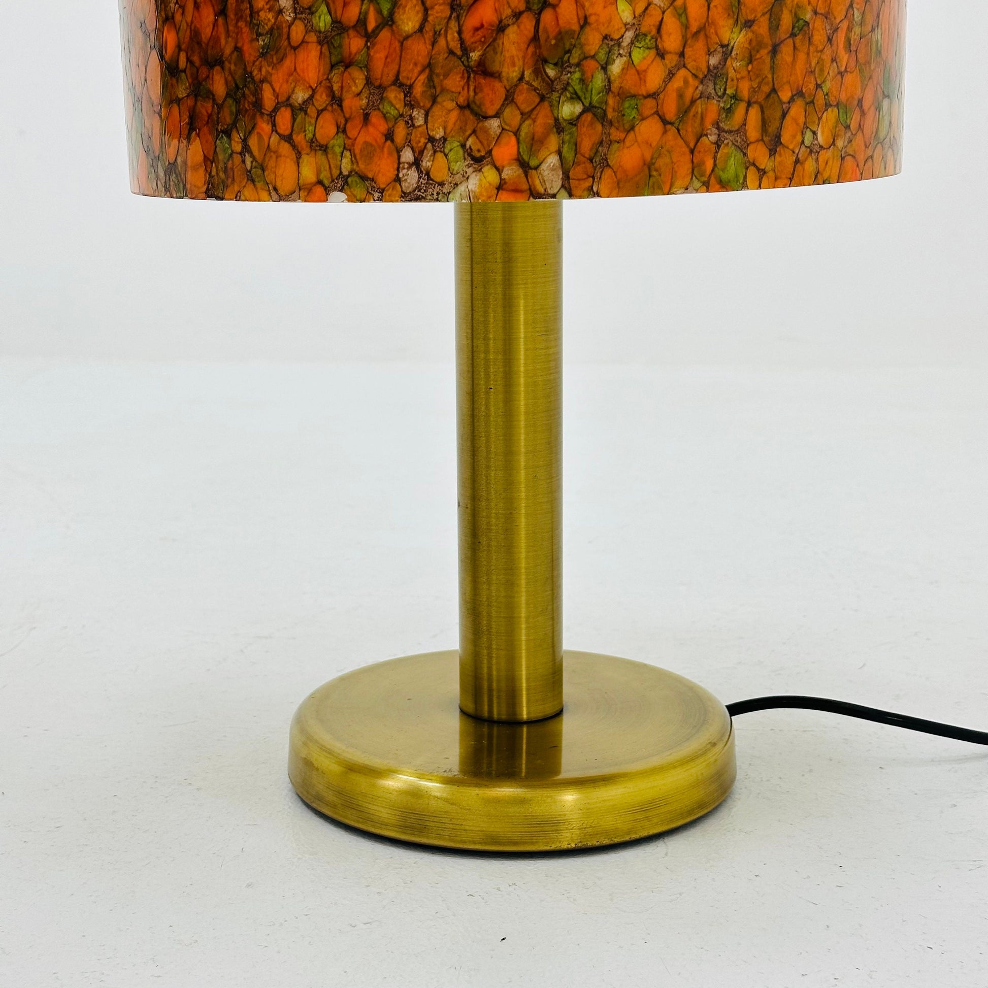 Pair of Glass and Brass Table Lamps by Peil & Putzler Germany 1970s