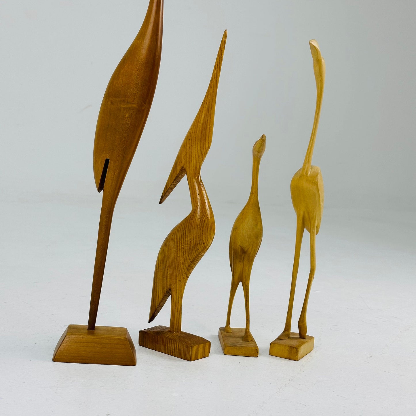 Mid century Elegant teak birds figurines 1960s ,Denmark