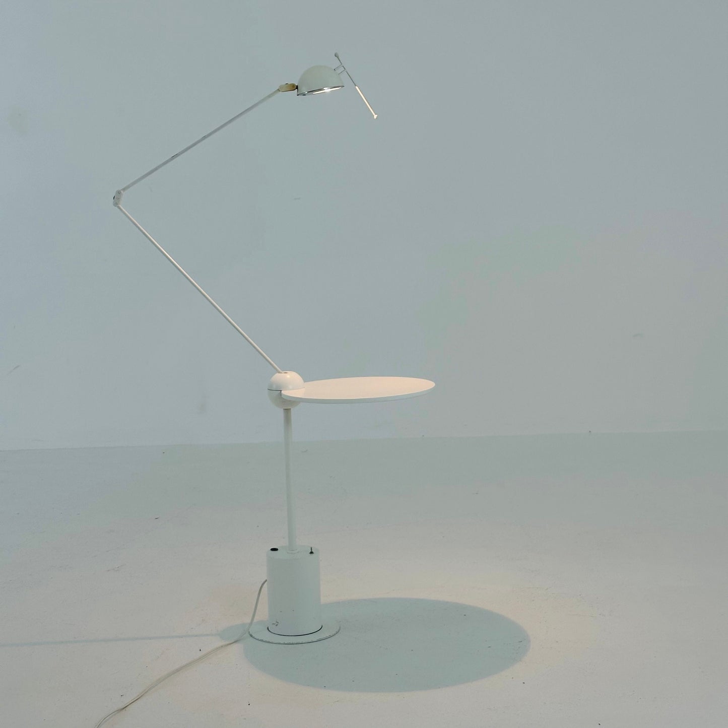 Postmodern Side Table with Lamp by Edward Geluk for Arco, 1980s