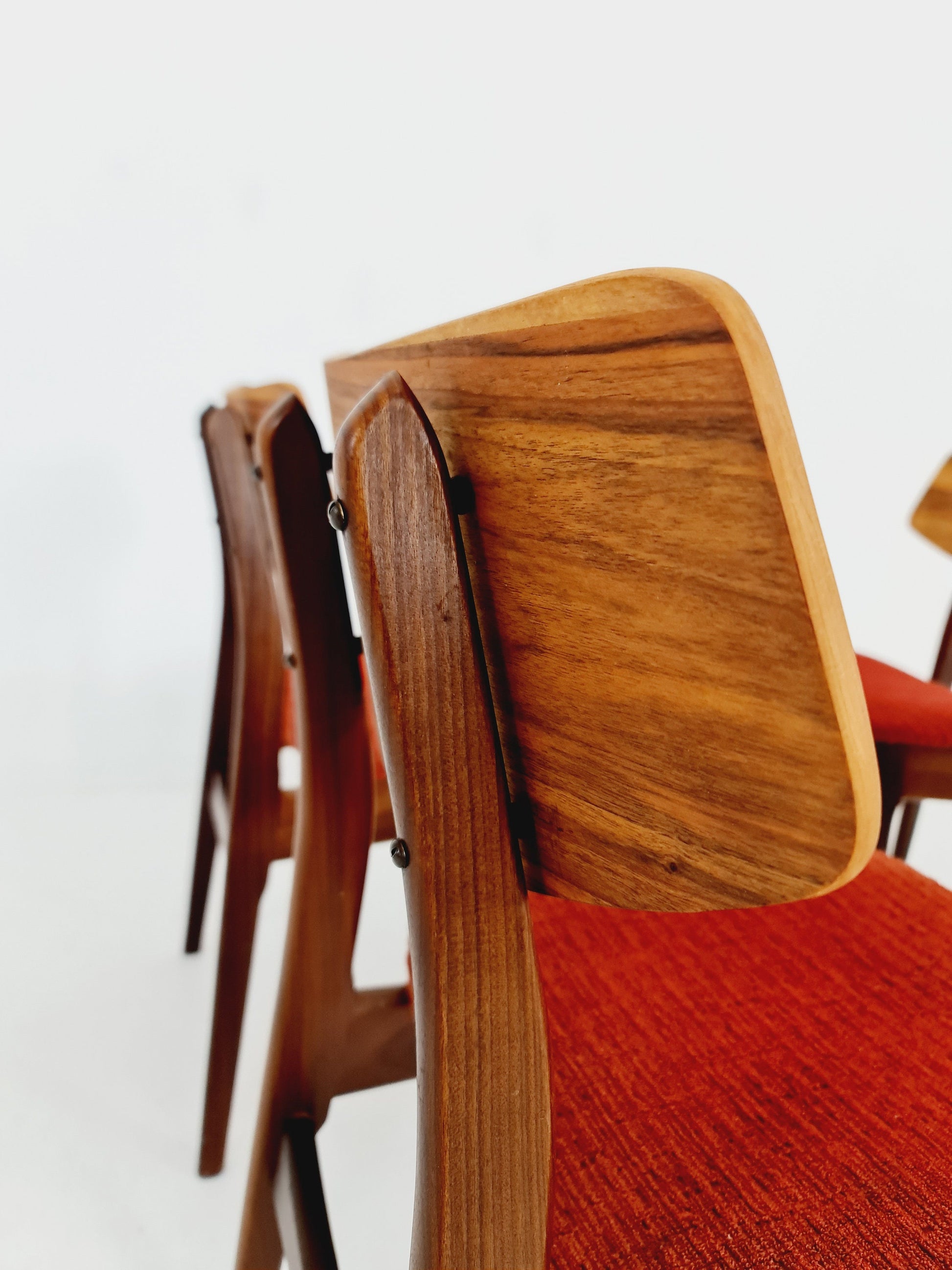 Vintage Danish solid teak dining butterfly Chairs 1960s, Set of 4