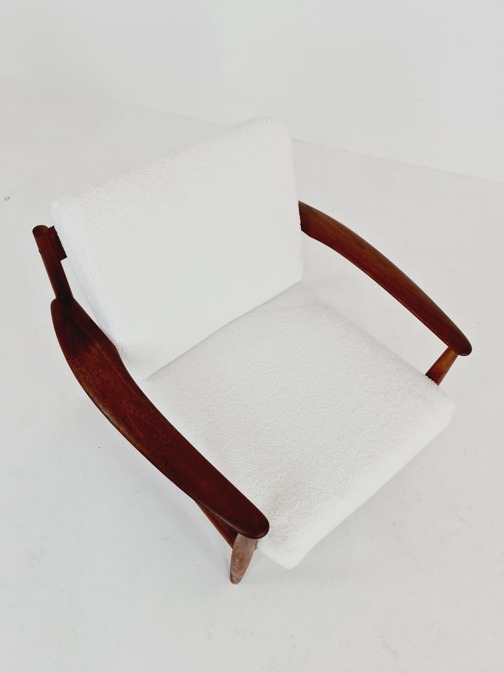 Mid-century Rare Danish teak lounge chair/ Easy chair by Grete Jalk For France &Son , 1960s