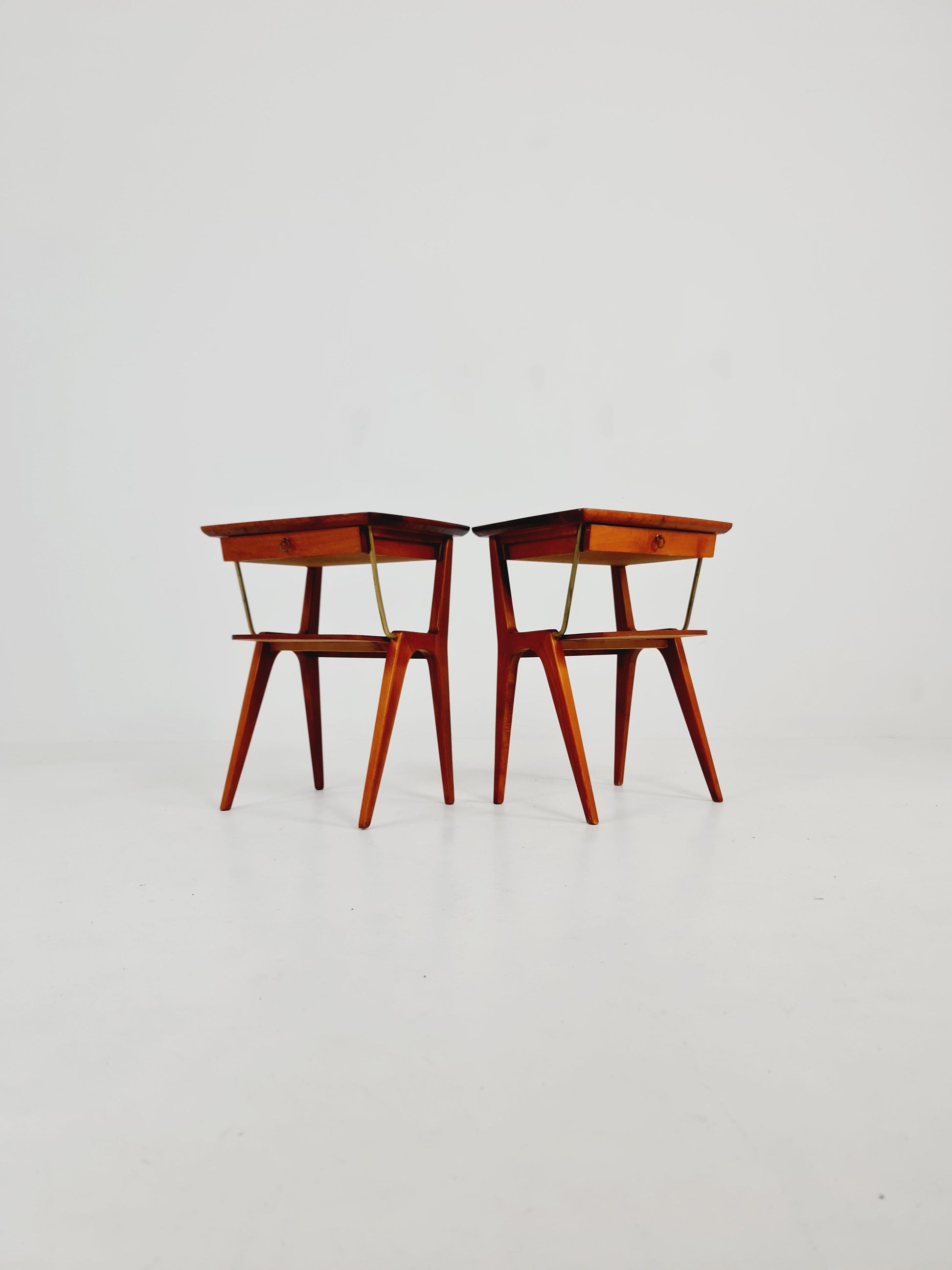 Pair of Midcentury Danish Mahagoni vintage Side table/ Bedside table/ Night stand, 1950s