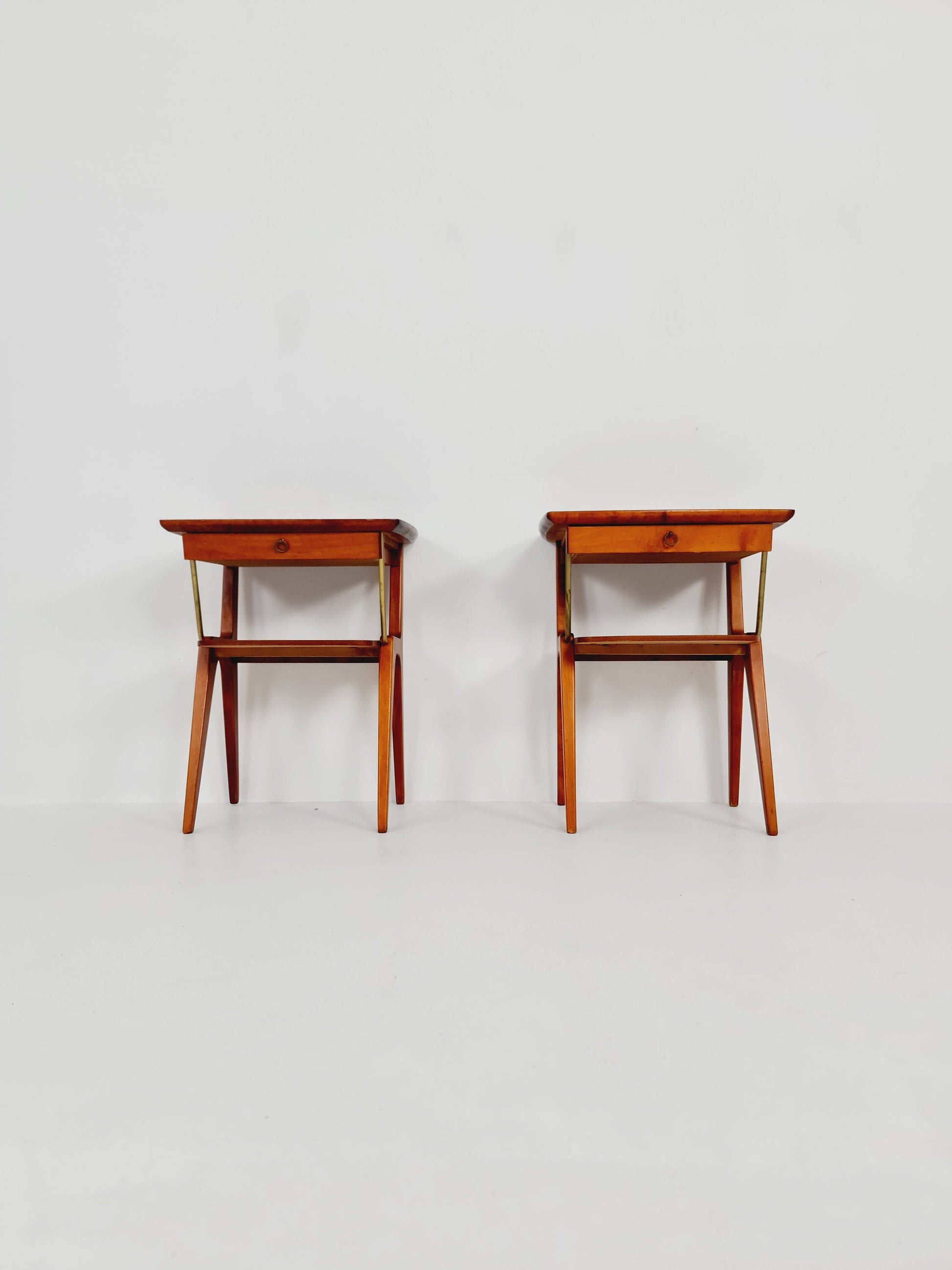 Pair of Midcentury Danish Mahagoni vintage Side table/ Bedside table/ Night stand, 1950s