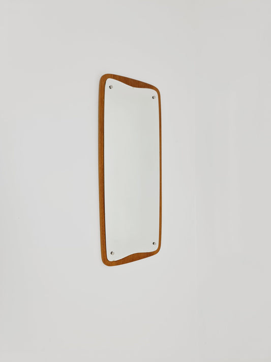 Teak Swidish mid-century Modern wall-mounted mirror By AB Nybrofabriken, 1960s