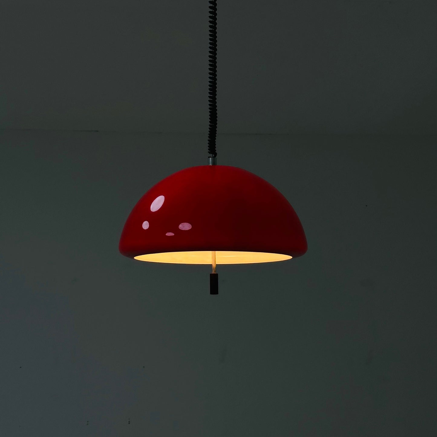 Mid century Spaceage Meblo pendant light by Harvey Guzzini Italy 1970s