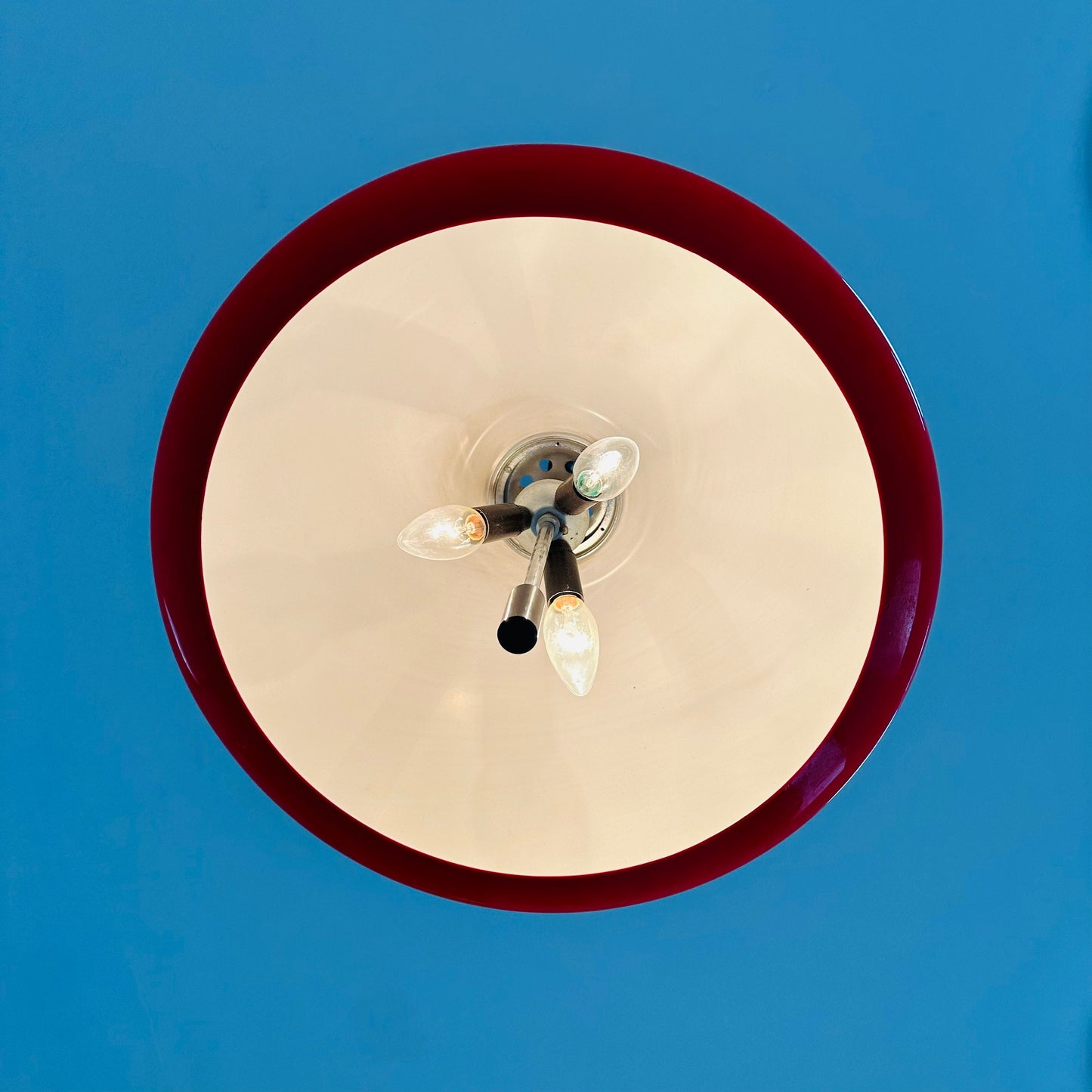 Mid century Spaceage Meblo pendant light by Harvey Guzzini Italy 1970s