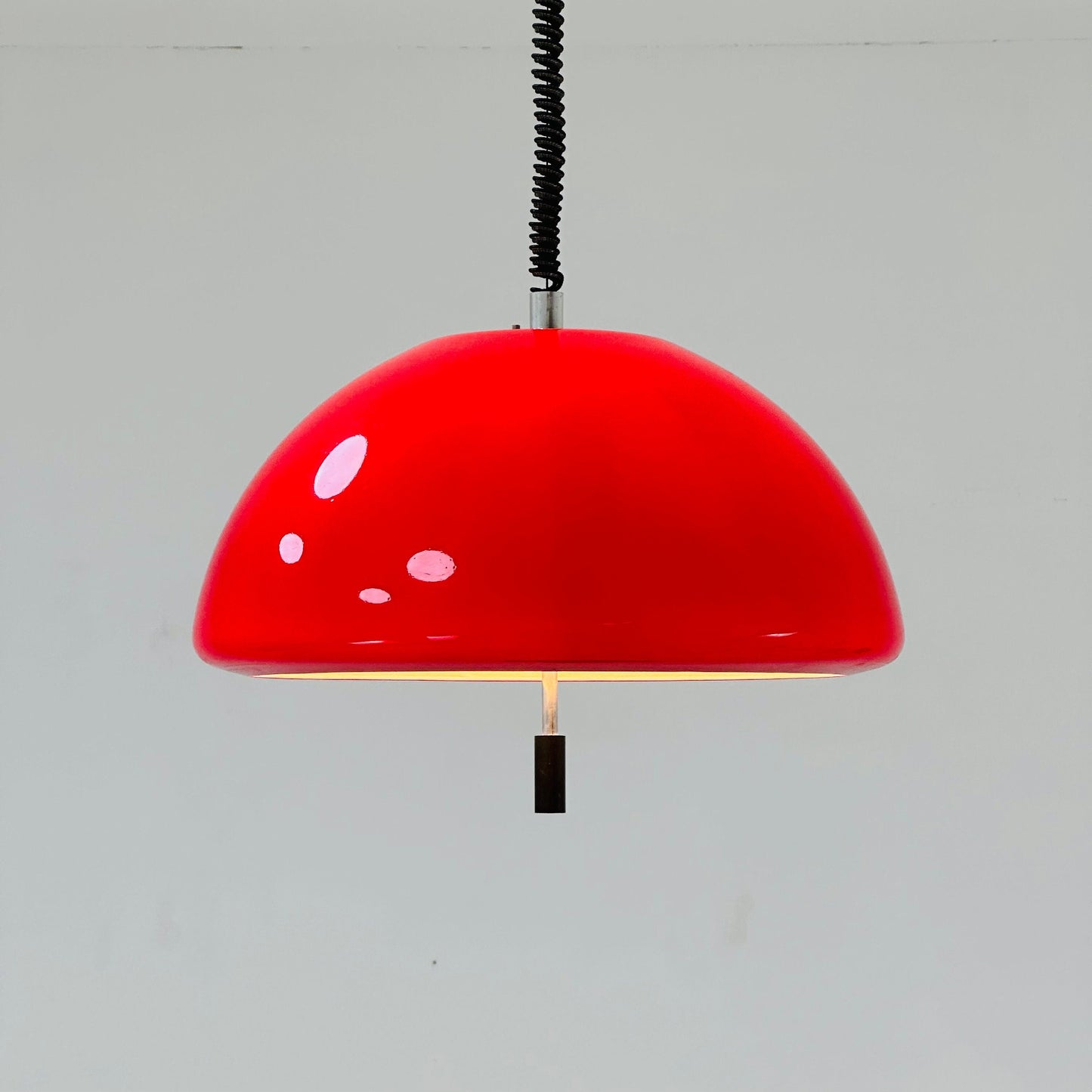 Mid century Spaceage Meblo pendant light by Harvey Guzzini Italy 1970s