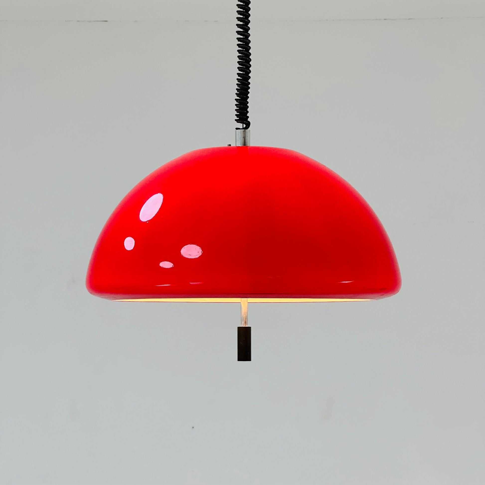 Mid century Spaceage Meblo pendant light by Harvey Guzzini Italy 1970s
