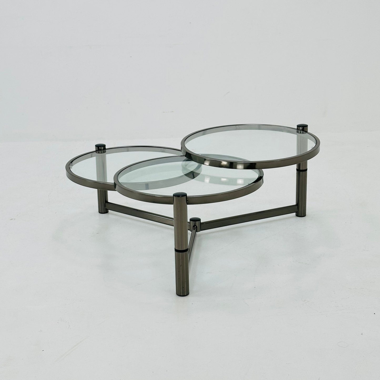 Rare Italian swivel couch table 1980s