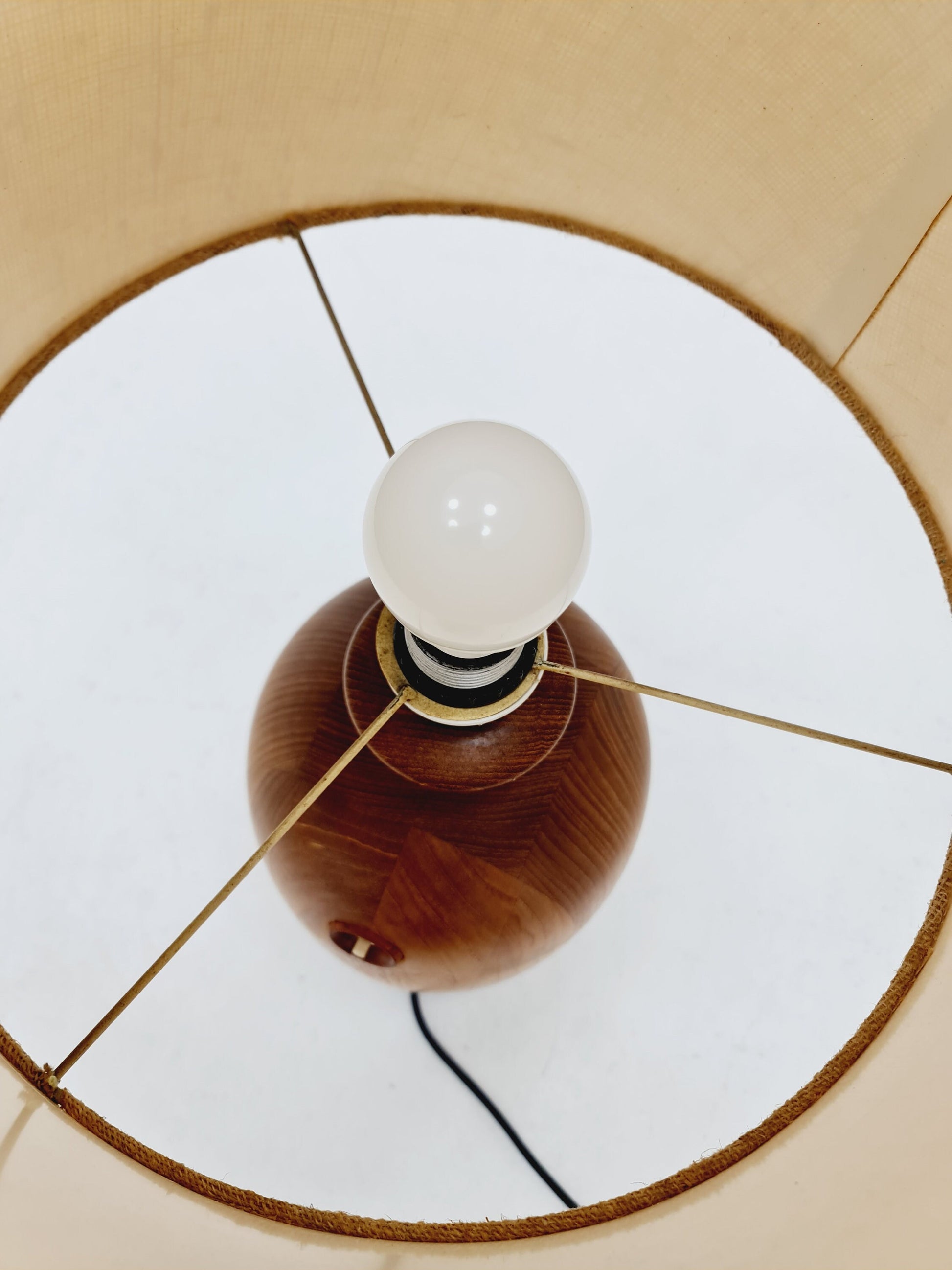 Mid century solid teak table lamp by Dyrlund , 1960s