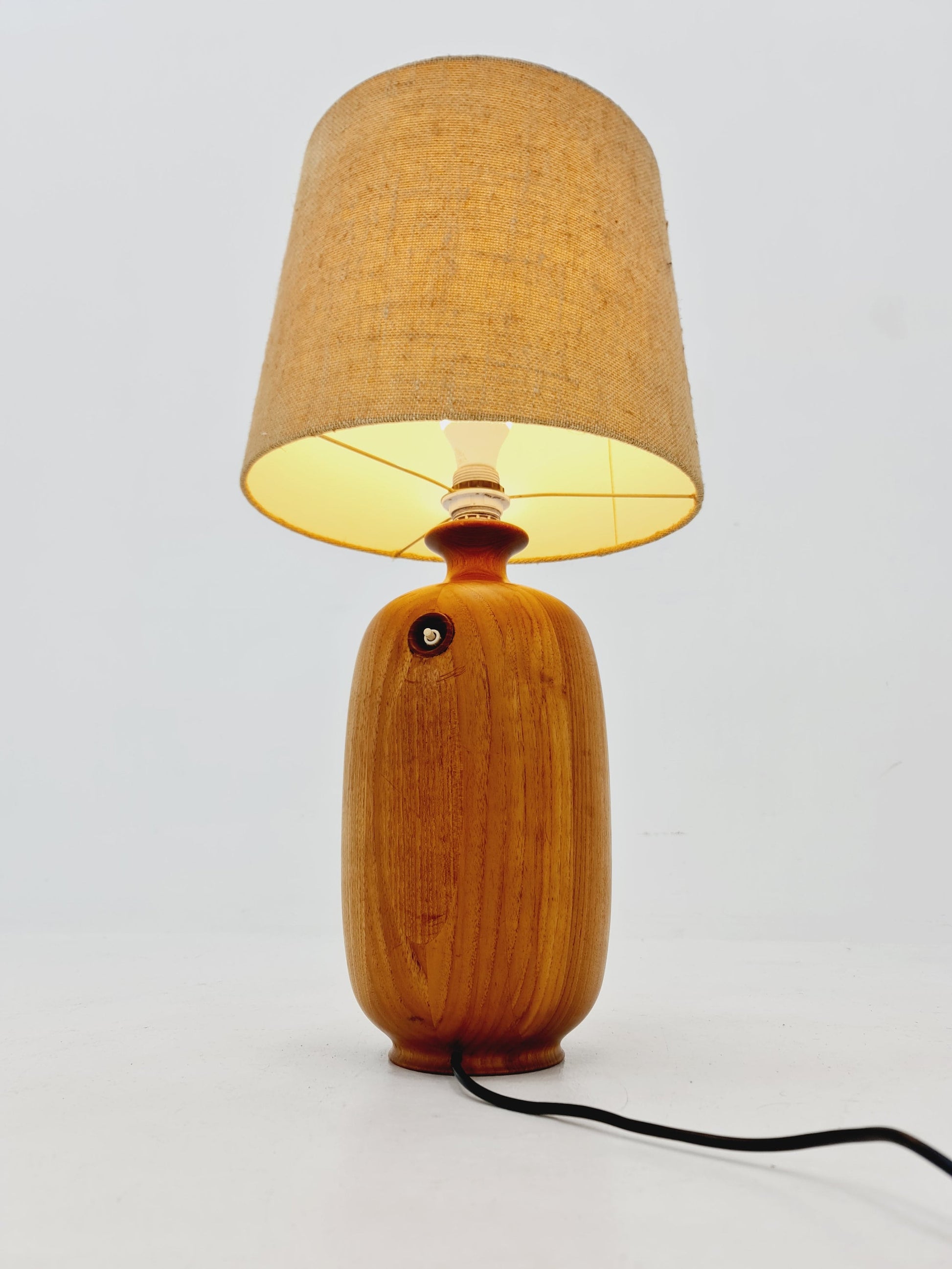 Mid century solid teak table lamp by Dyrlund , 1960s