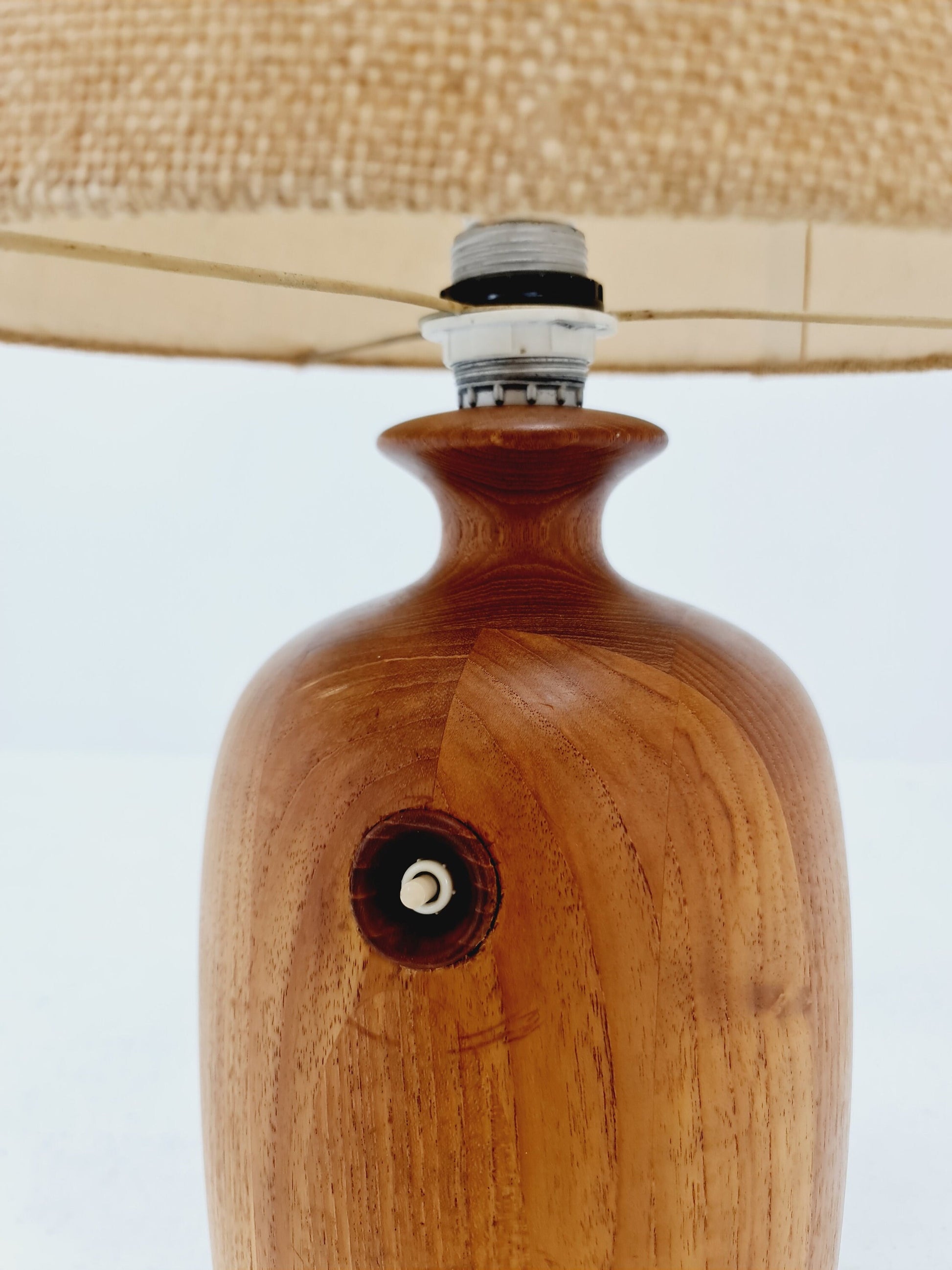 Mid century solid teak table lamp by Dyrlund , 1960s