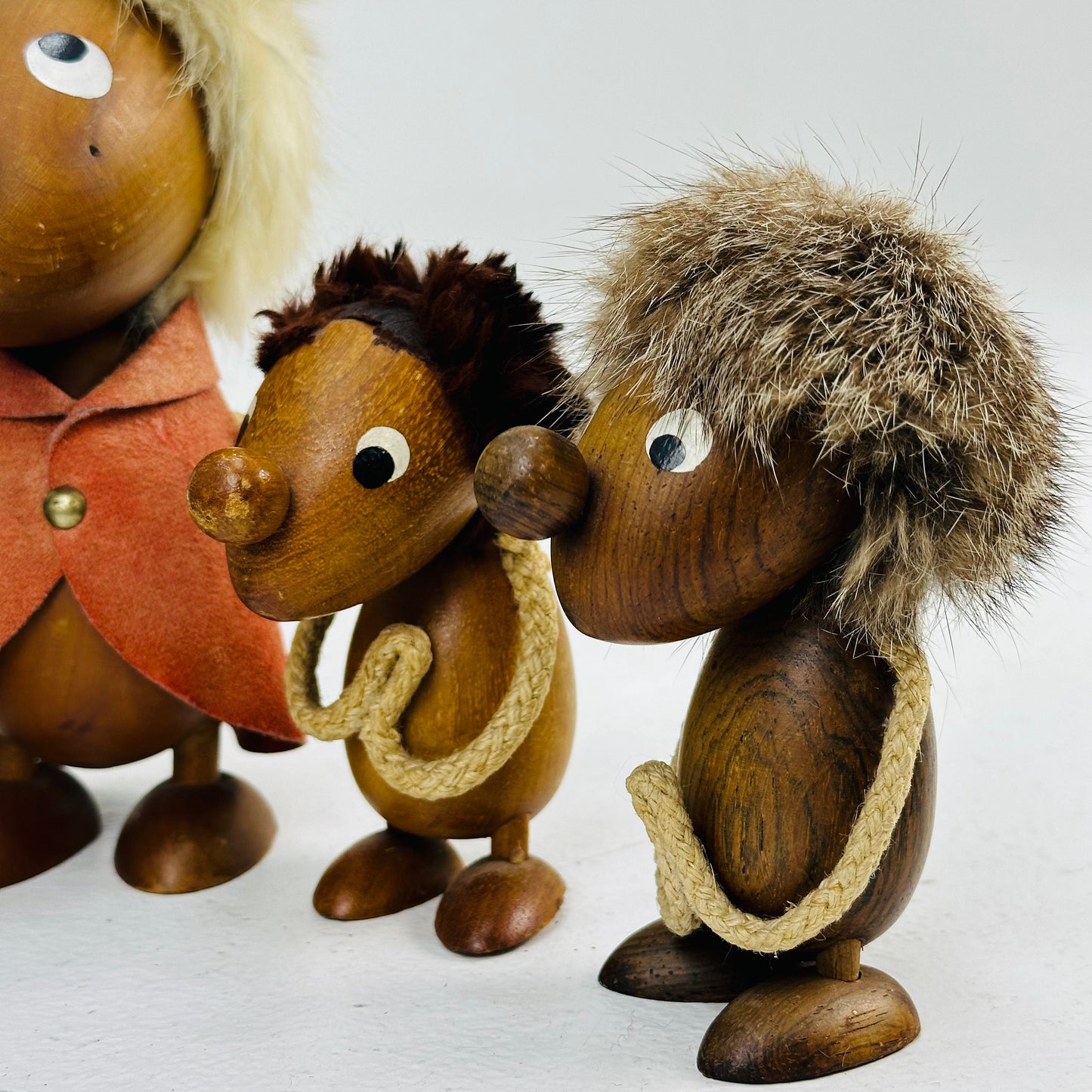 Mid century teak classic set of figurines from the 1960s. Hans Bolling /Ciola