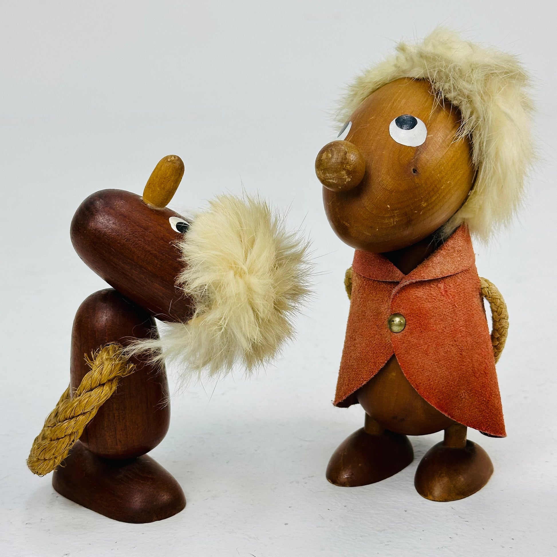 Mid century teak classic set of figurines from the 1960s. Hans Bolling /Ciola