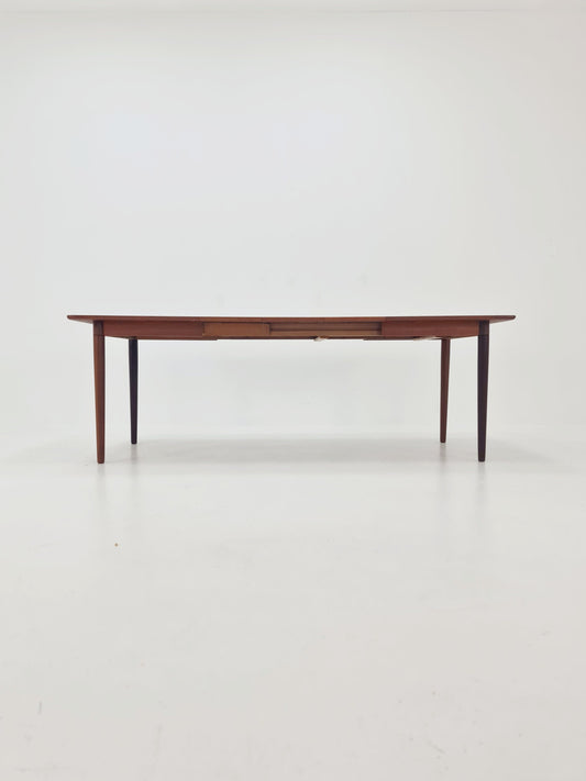 MId Century Large teak Dining Table By Gustav Bahus , Norway , 1960s