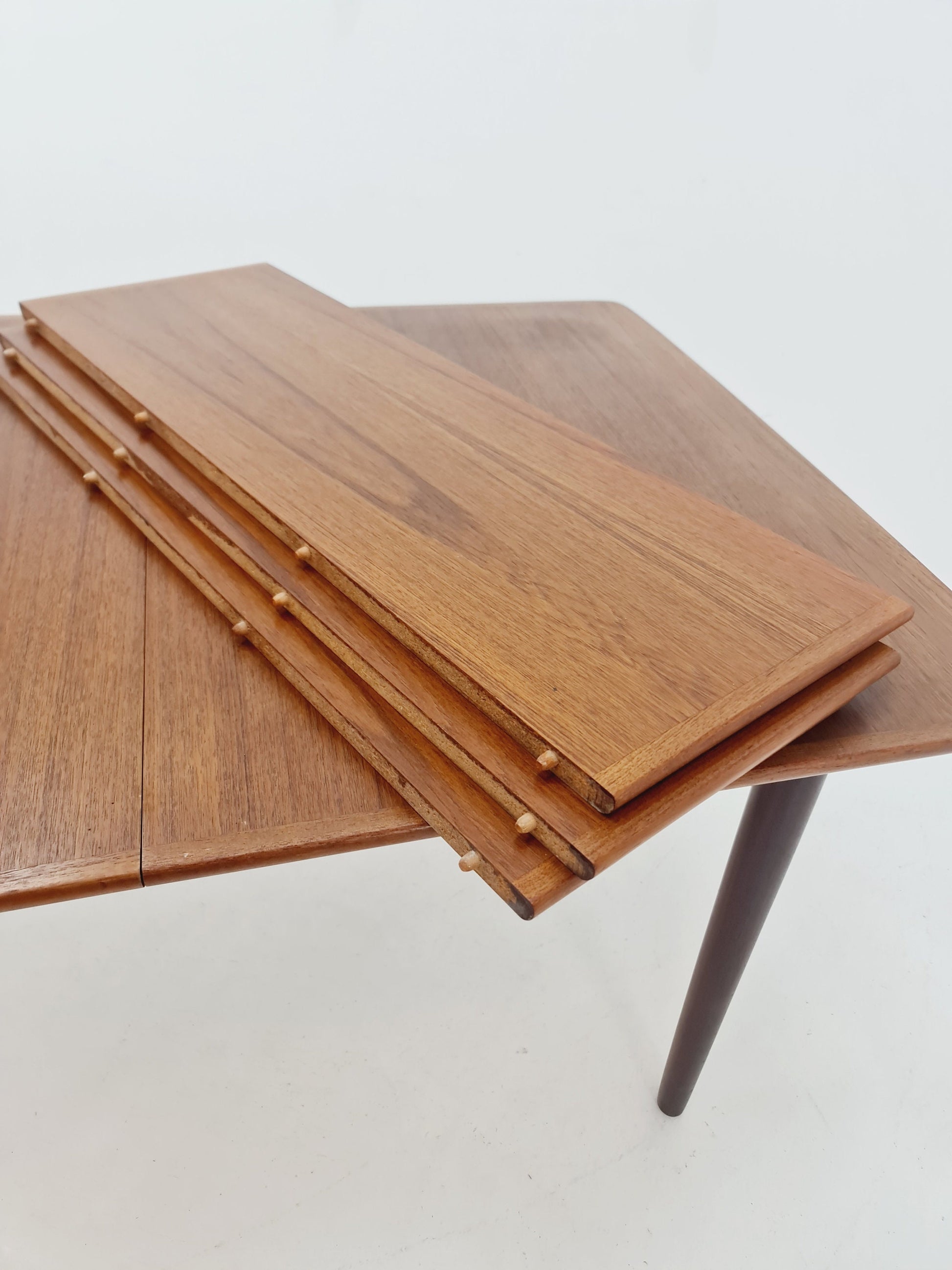 MId Century Large teak Dining Table By Gustav Bahus , Norway , 1960s