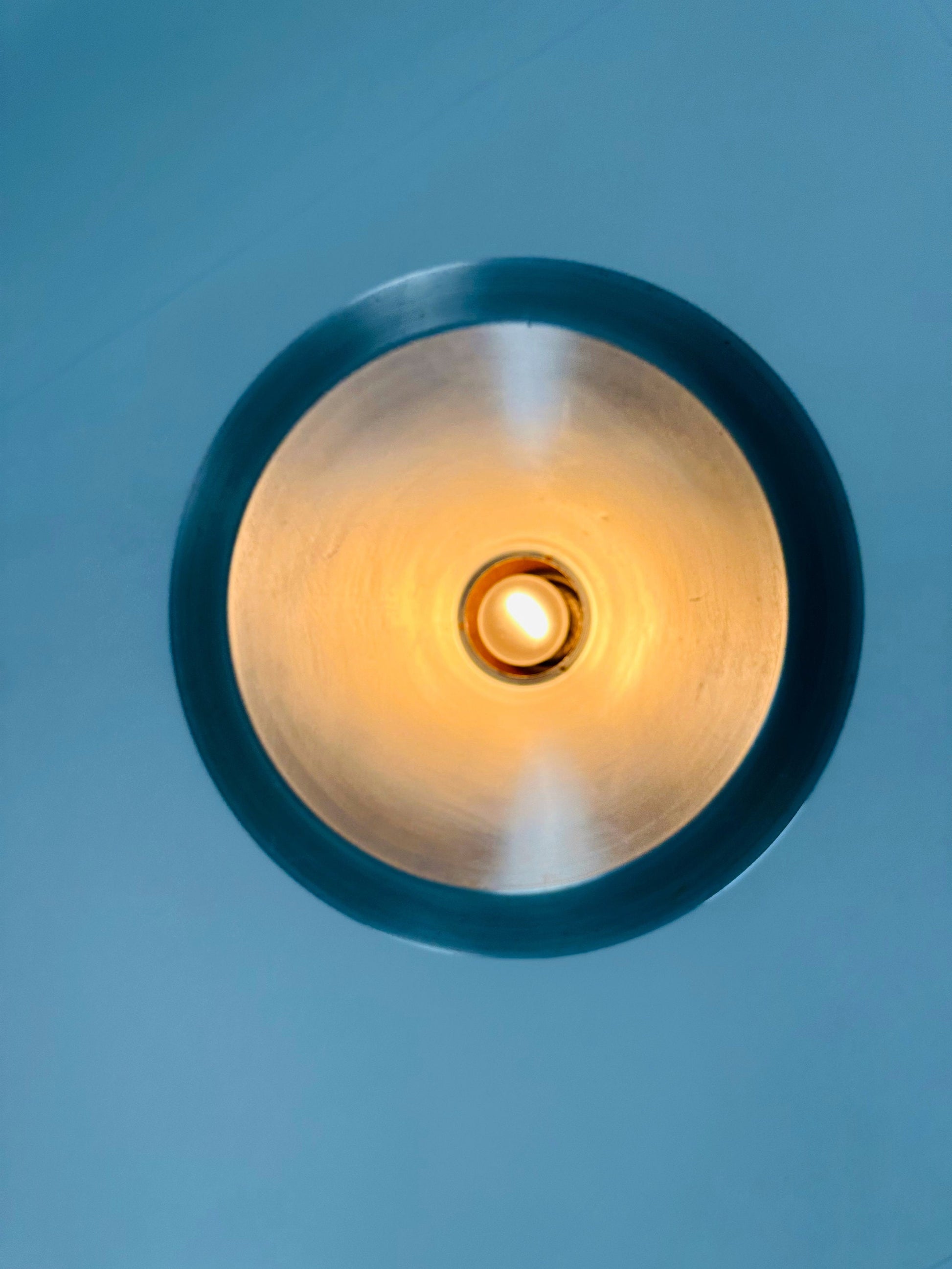 Space Age orange plastic adjustable pendant lamp 1970s