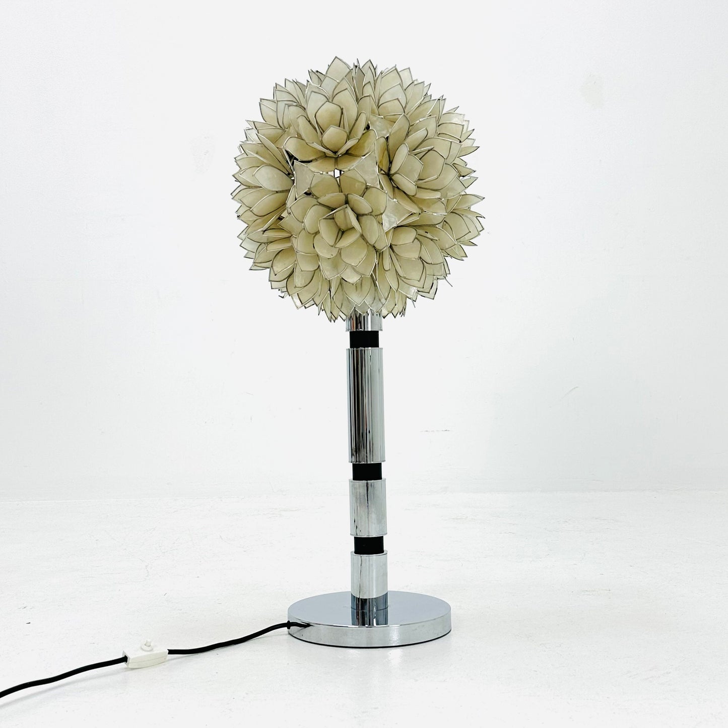 Capiz Shell Lotus Ball Table Light Germany, 1960s