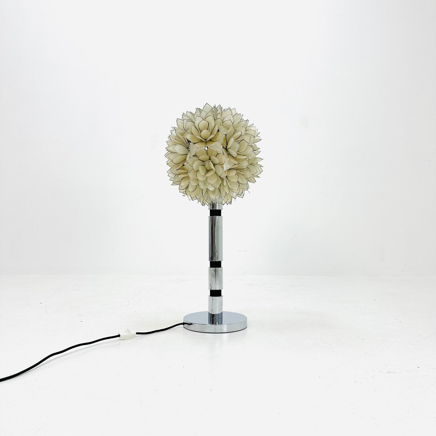 Capiz Shell Lotus Ball Table Light Germany, 1960s