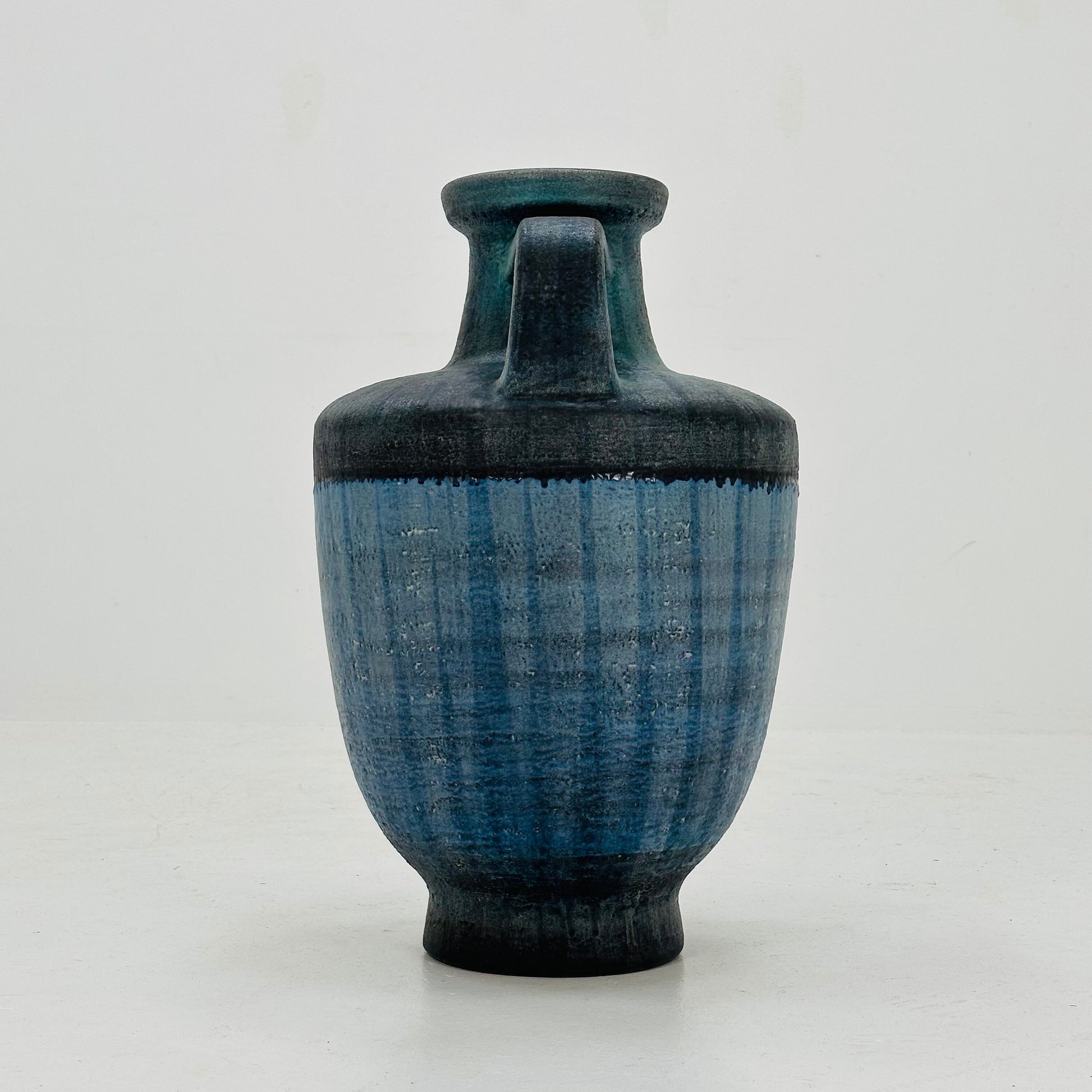 Rare mid century Blue Floor Vase from Karlsruher Majolika, Model 7192 1960s