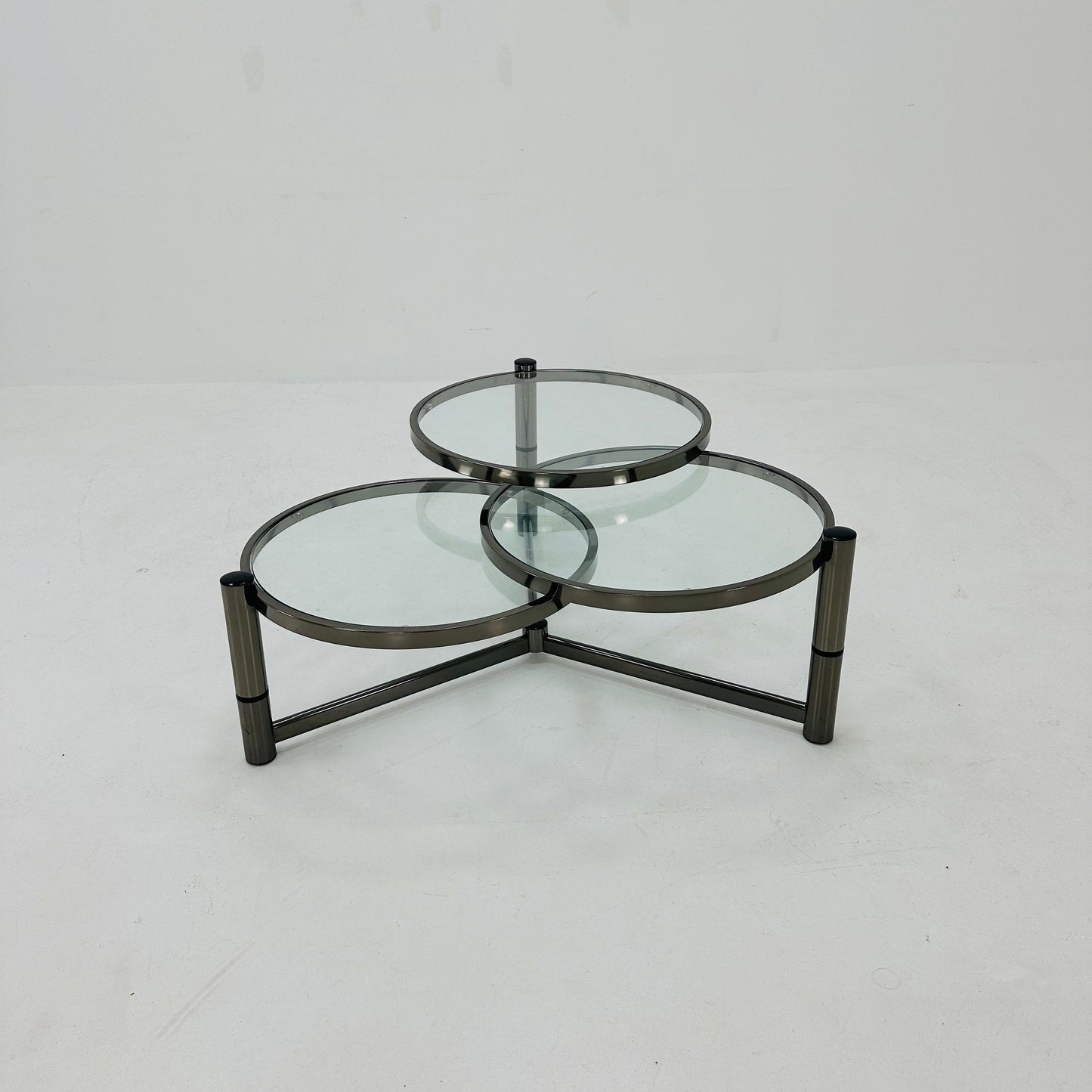 Rare Italian swivel couch table 1980s