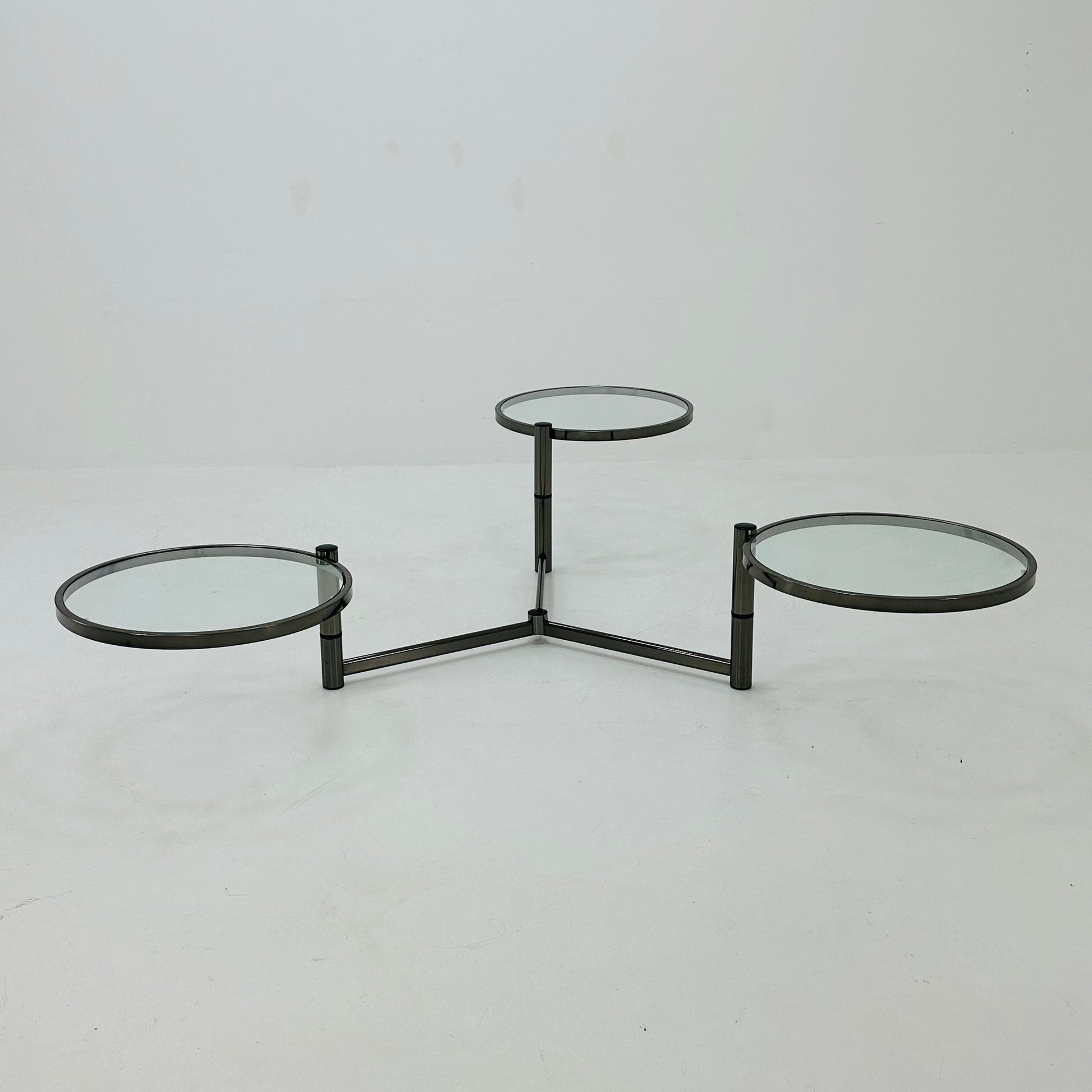 Rare Italian swivel couch table 1980s