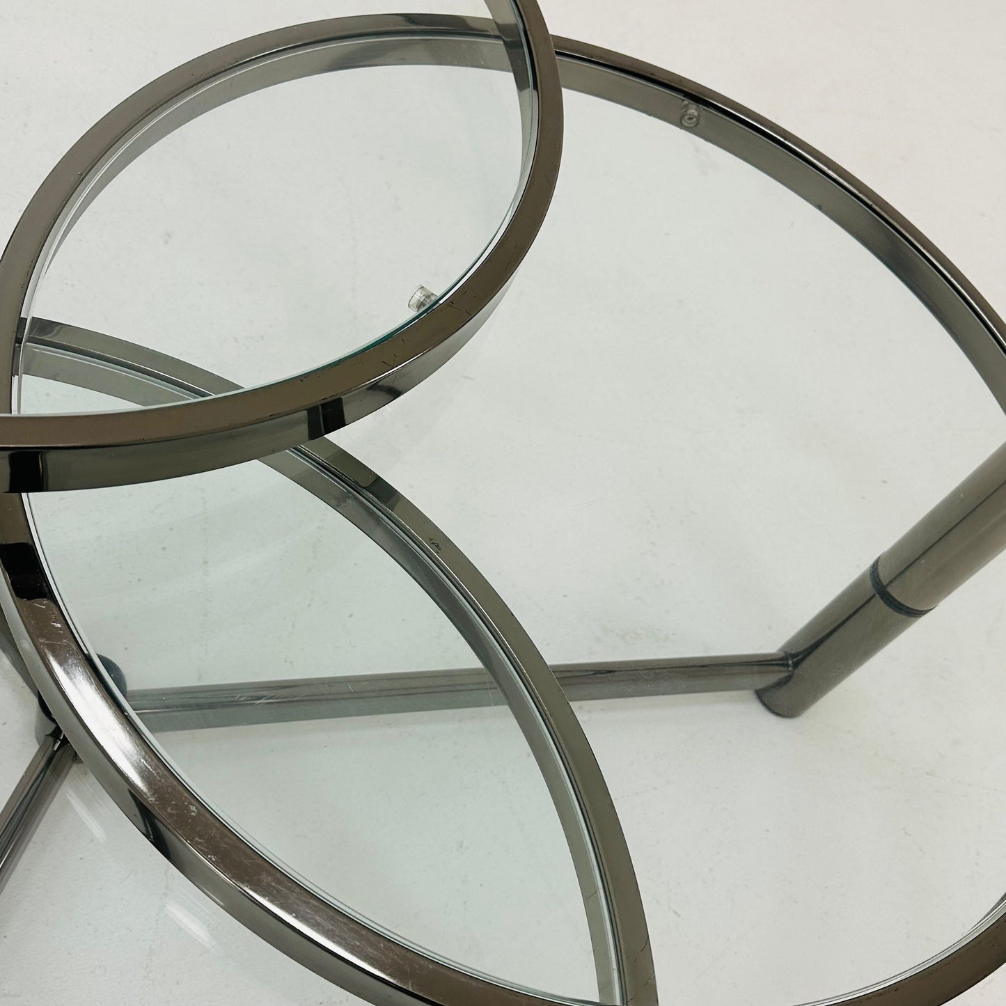 Rare Italian swivel couch table 1980s