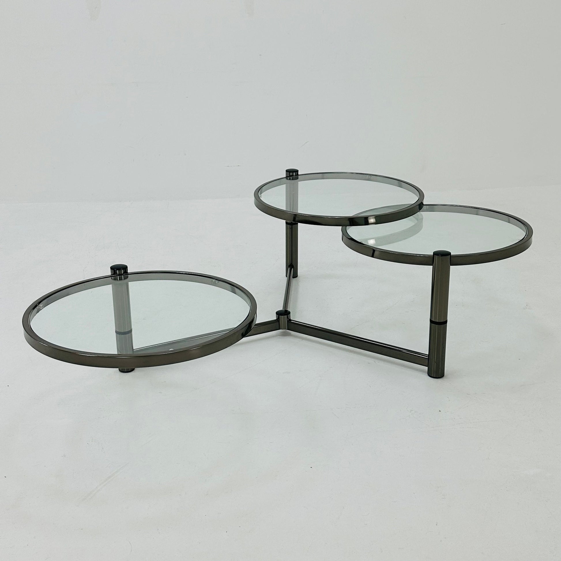 Rare Italian swivel couch table 1980s