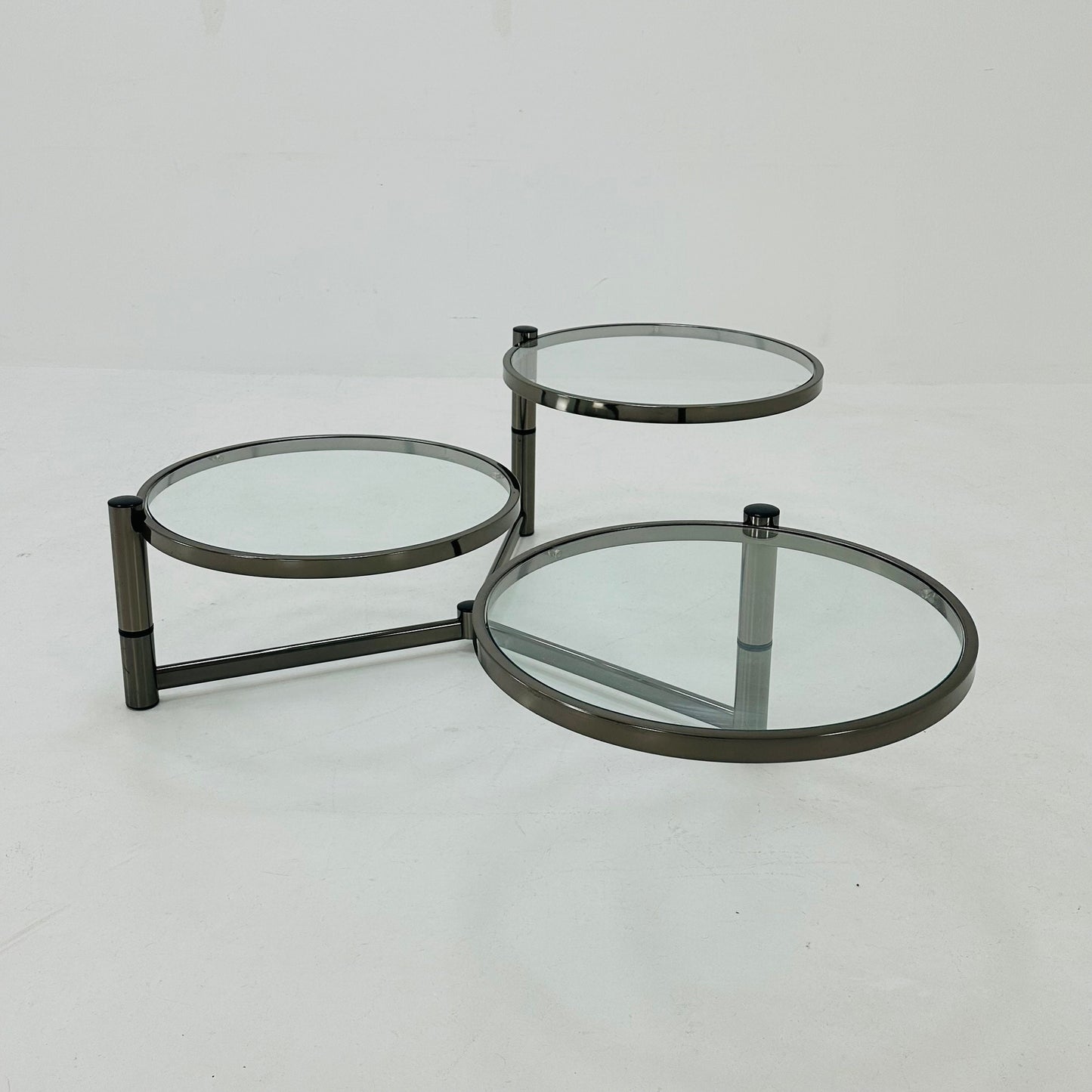 Rare Italian swivel couch table 1980s