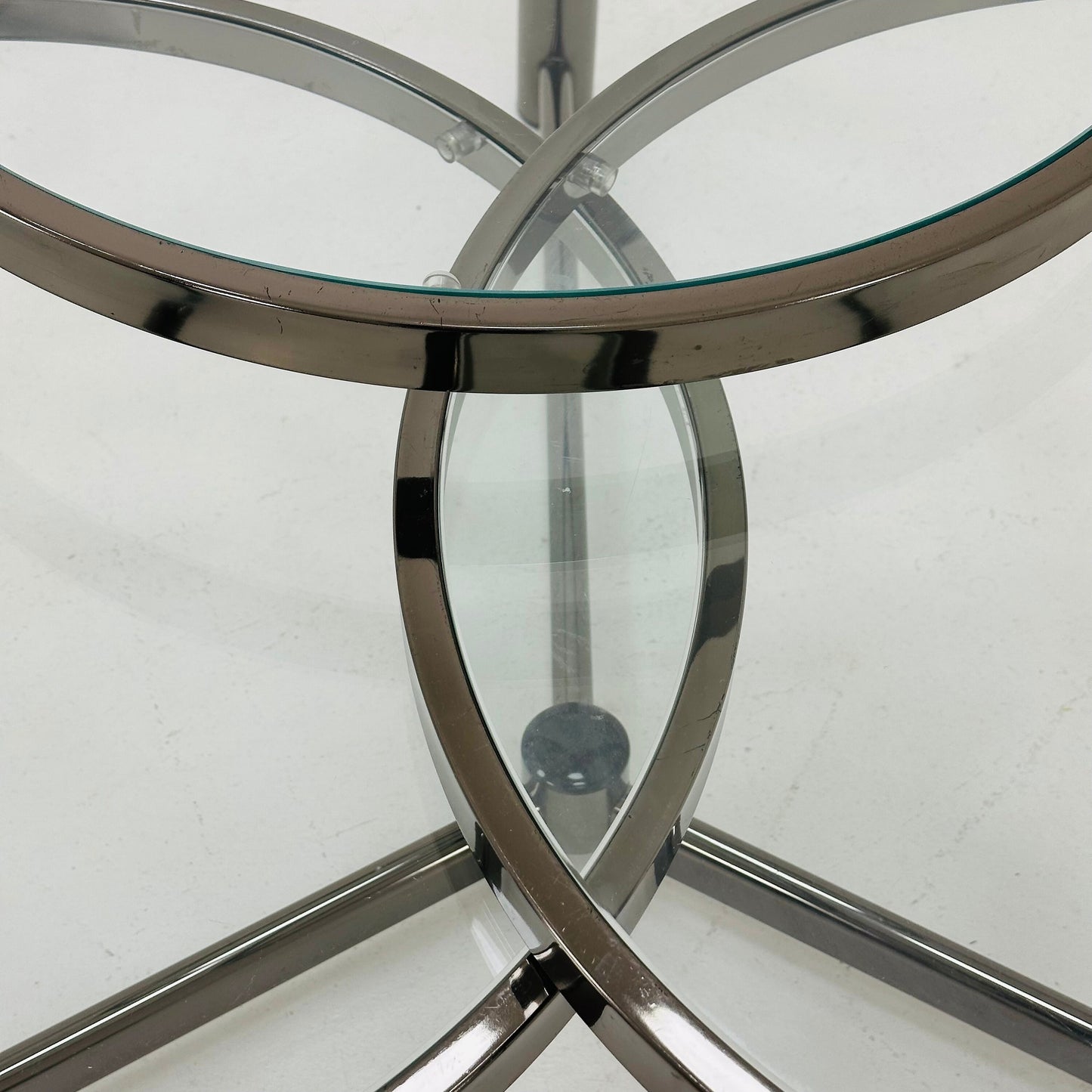 Rare Italian swivel couch table 1980s
