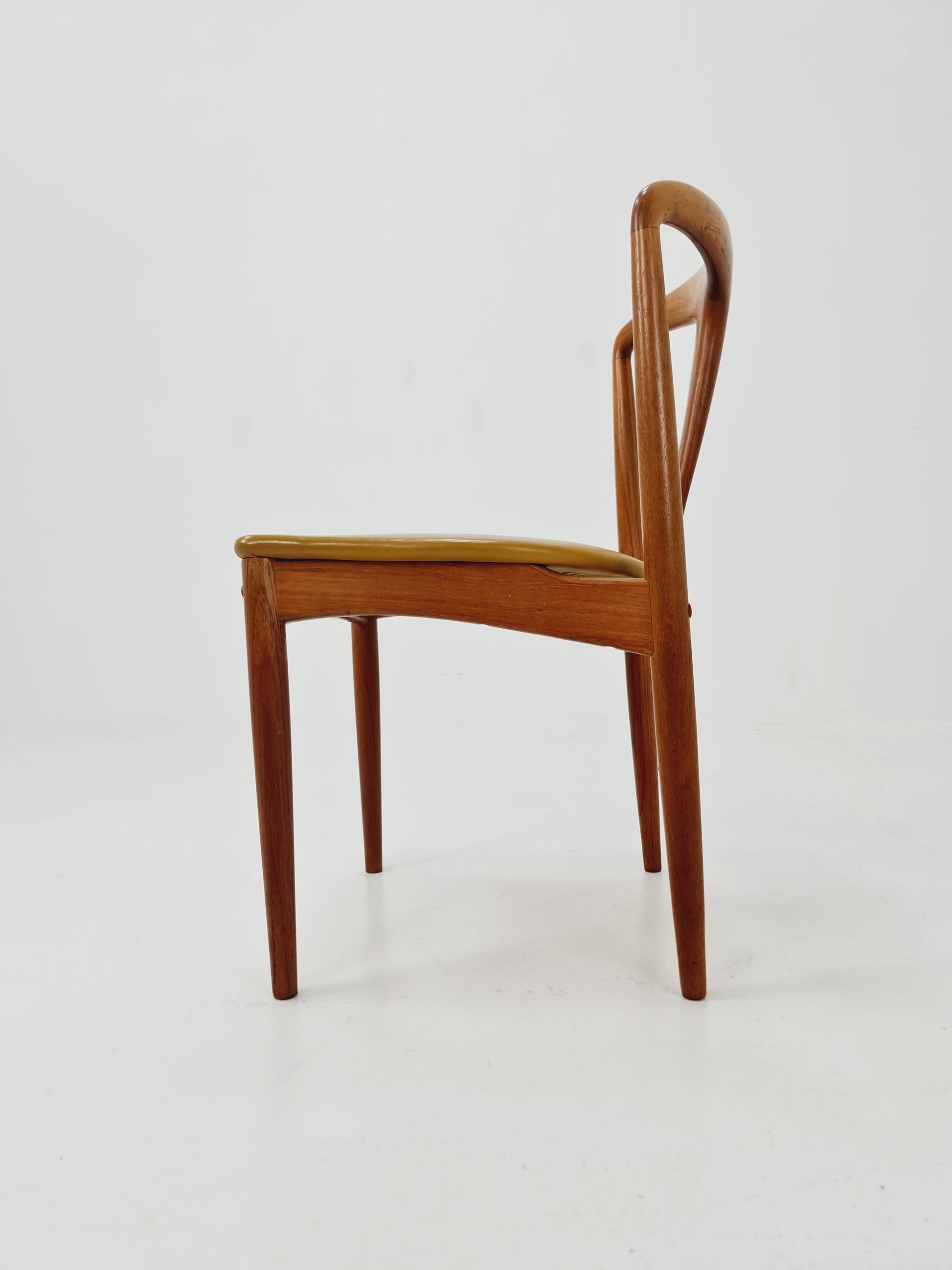 Vintage Danish teak dining chair by johannes Andersen for Uldum Mobelfabrik , 1960s,