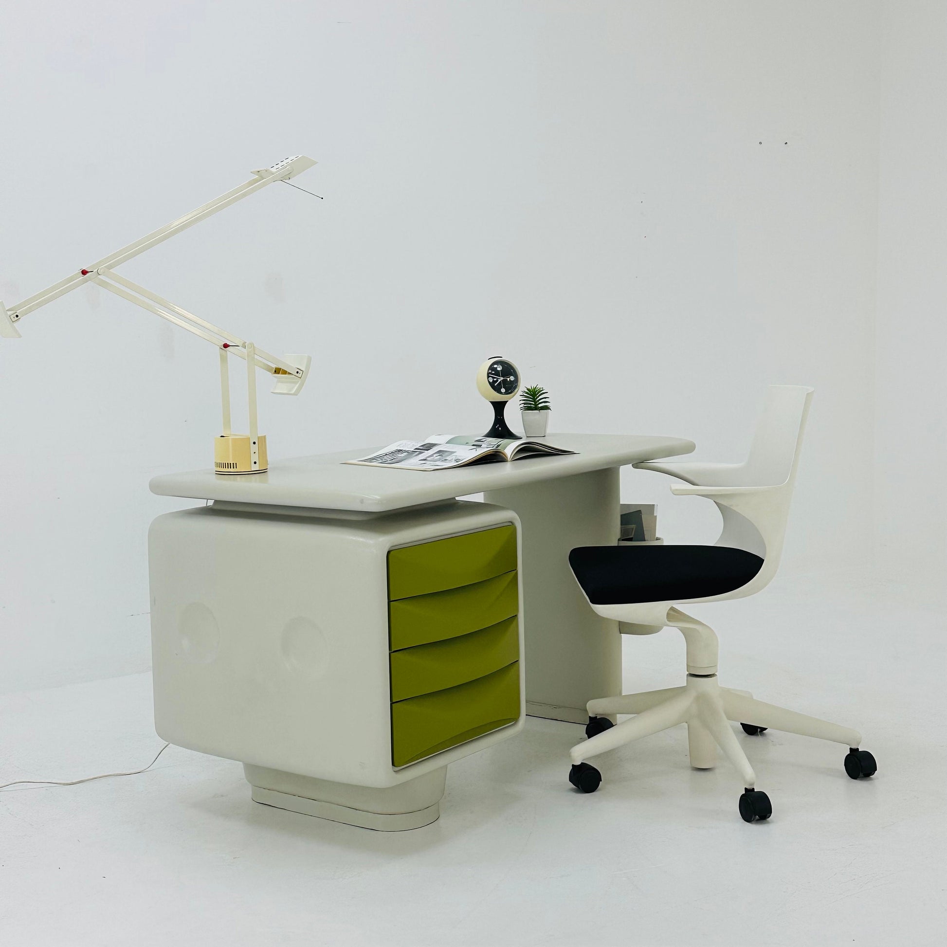 Rare Ernest Igl for Wilhelm Werndl, desk model 'Jet', fiberglass, Czech Republic, 1970s