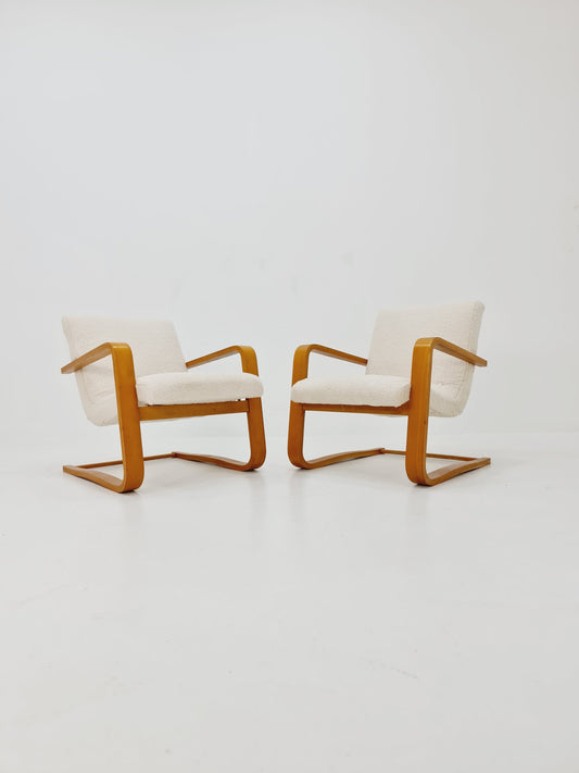 Mid-century pair of German lounge armchair, Bentwood 1960s