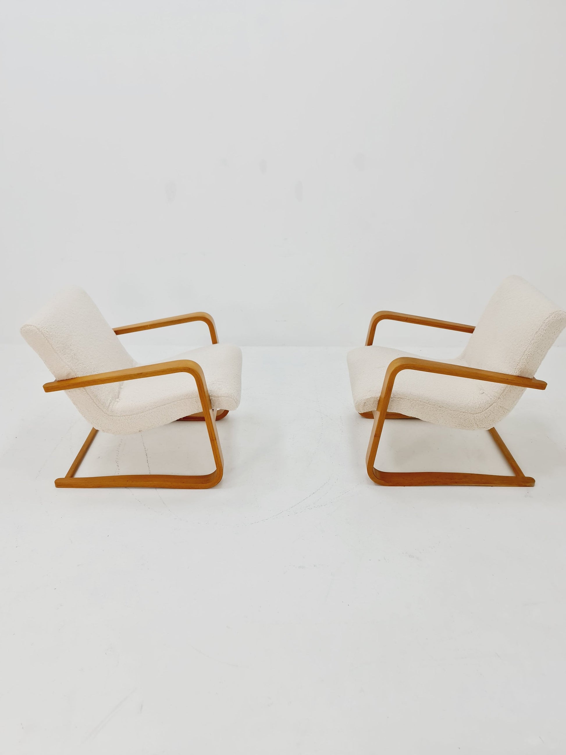 Mid-century pair of German lounge armchair, Bentwood 1960s