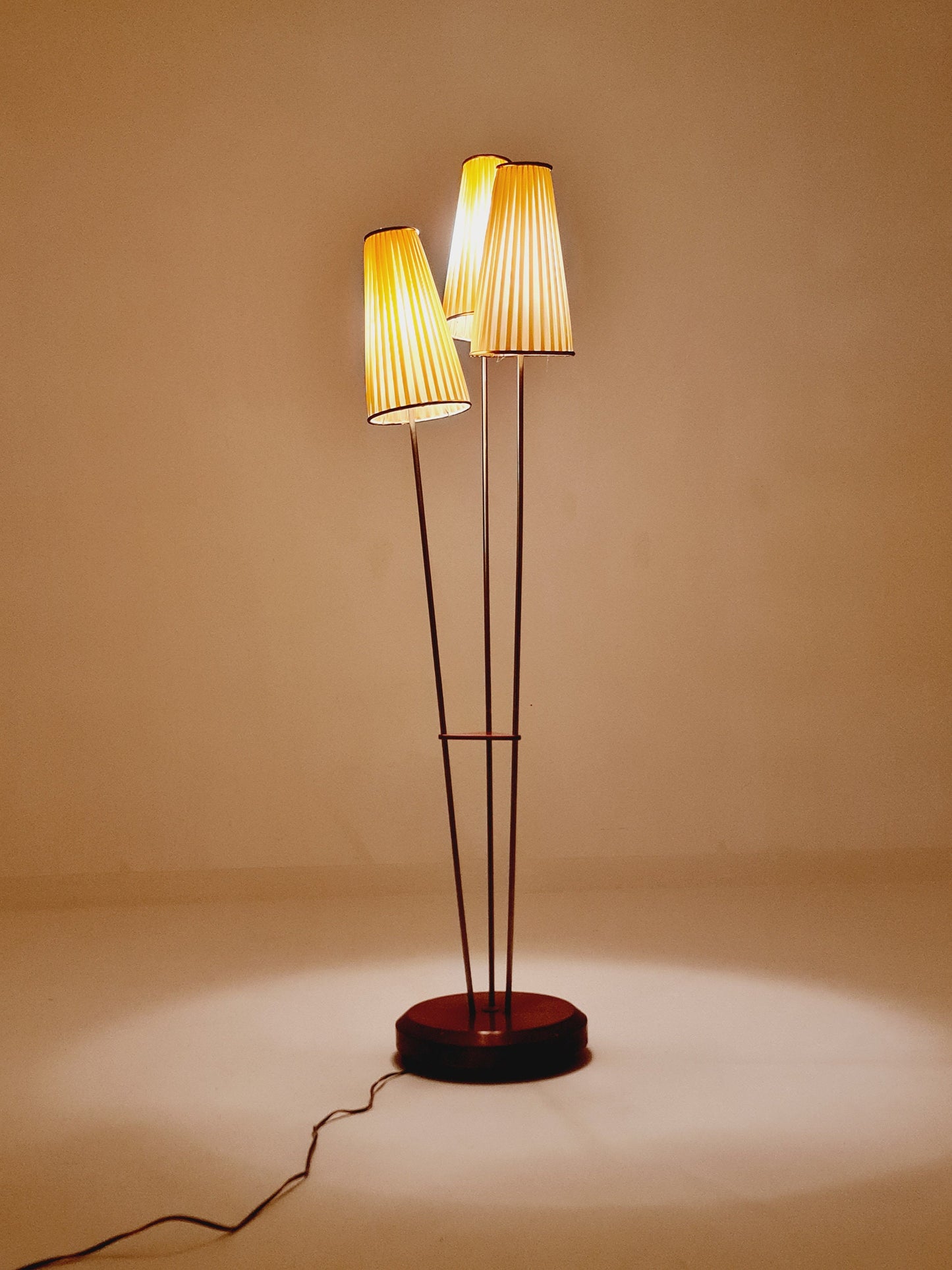 Midcentury floor Tripod Lamp German DDR , 1960s