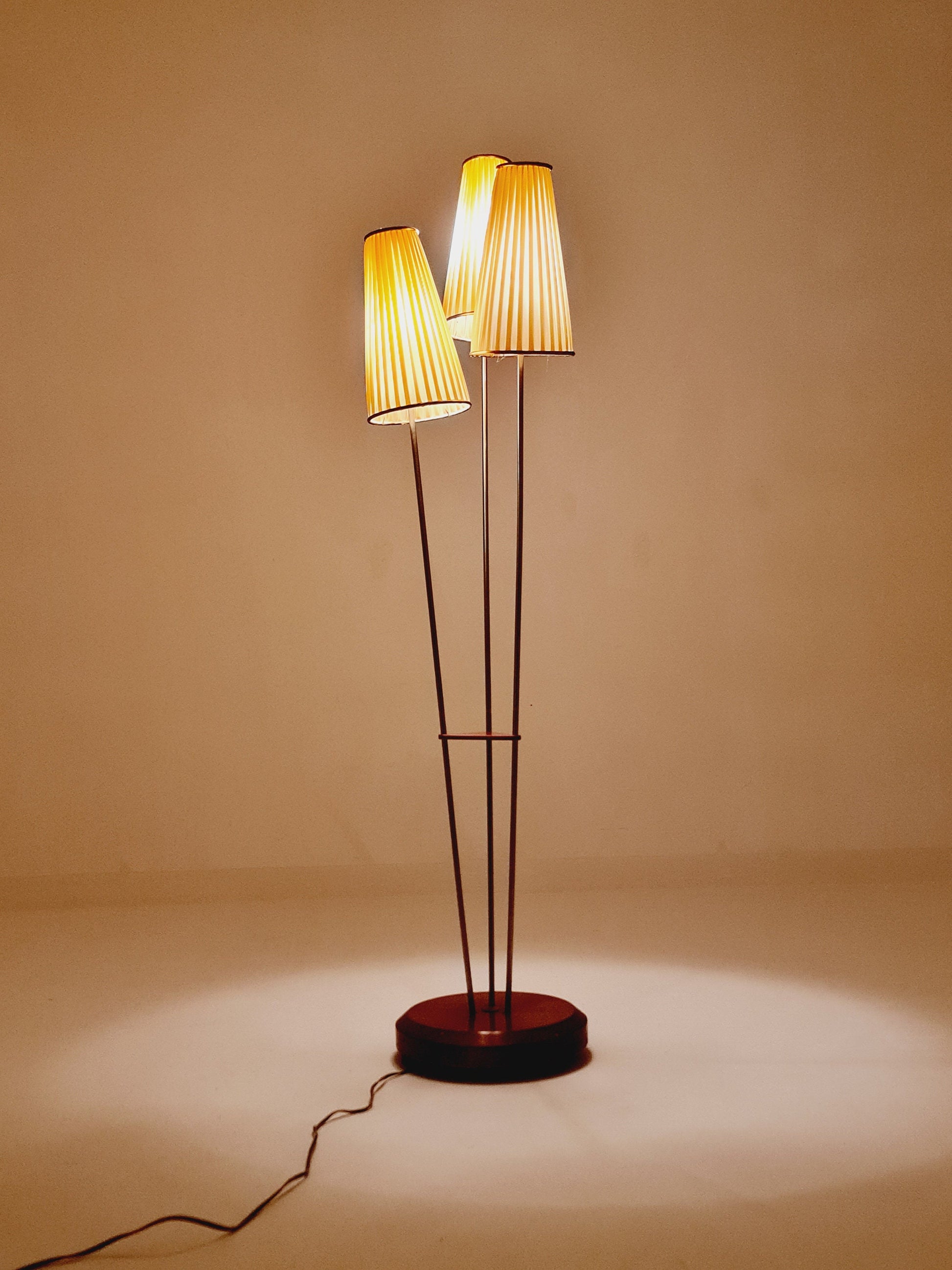 Midcentury floor Tripod Lamp German DDR , 1960s