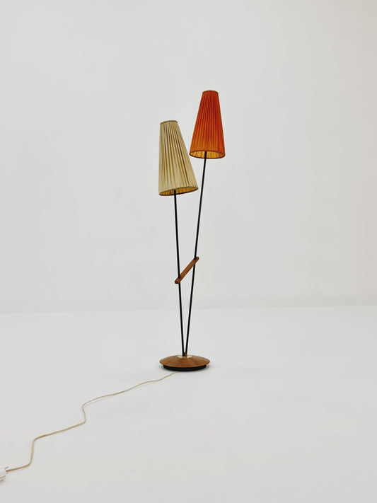 Midcentury German walnut &brass DDR, 1960s