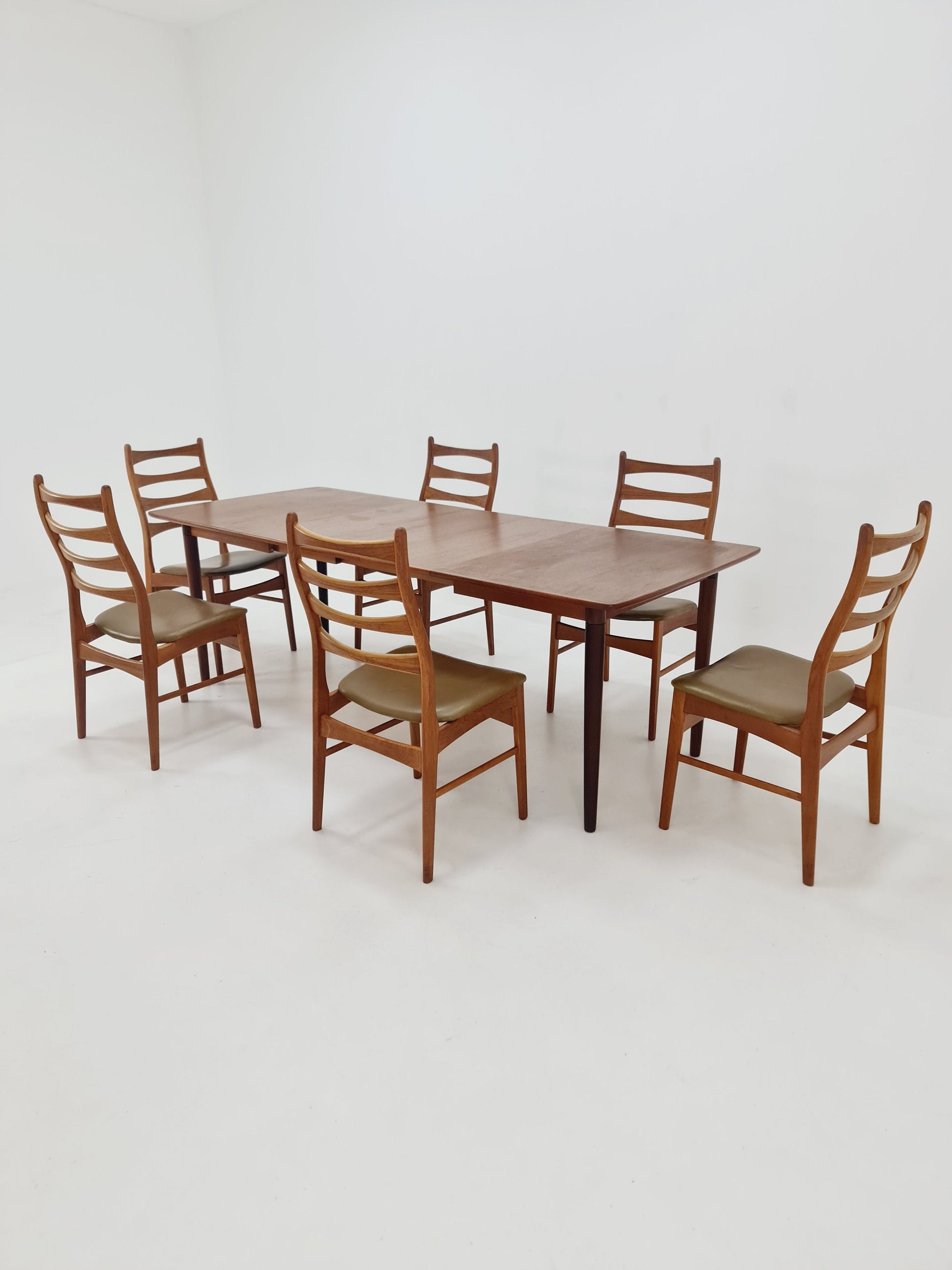 MId Century Large teak Dining Table By Gustav Bahus , Norway , 1960s