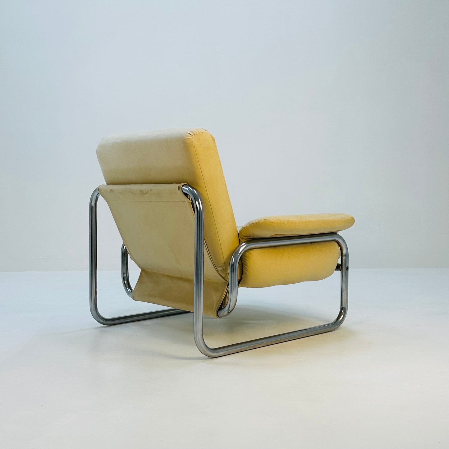 Mid century tubular frame armchair "BORKUM" by John Bertil Häggström ,from Ikea 1970s