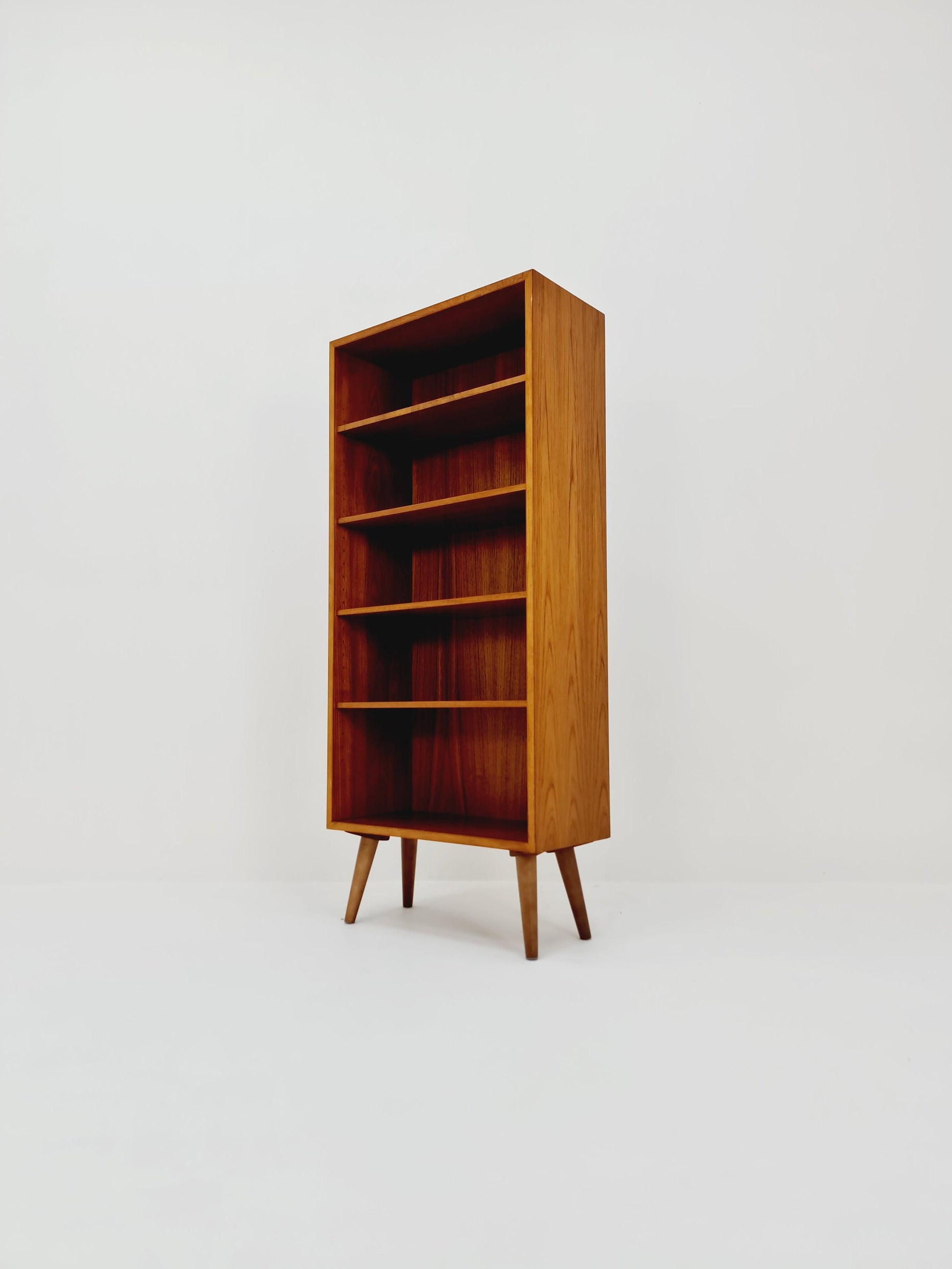 Vintage teak danish book case, By Omann Jun 1960s