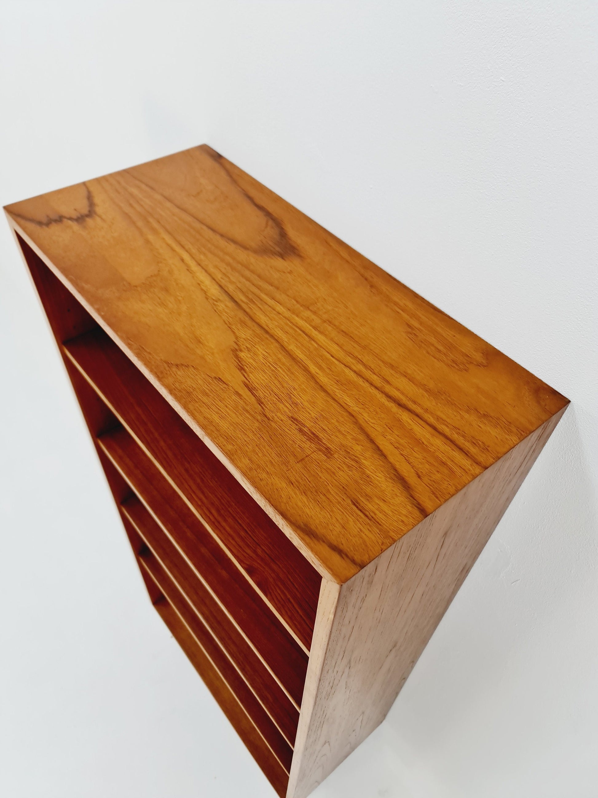 Vintage teak danish book case, By Omann Jun 1960s