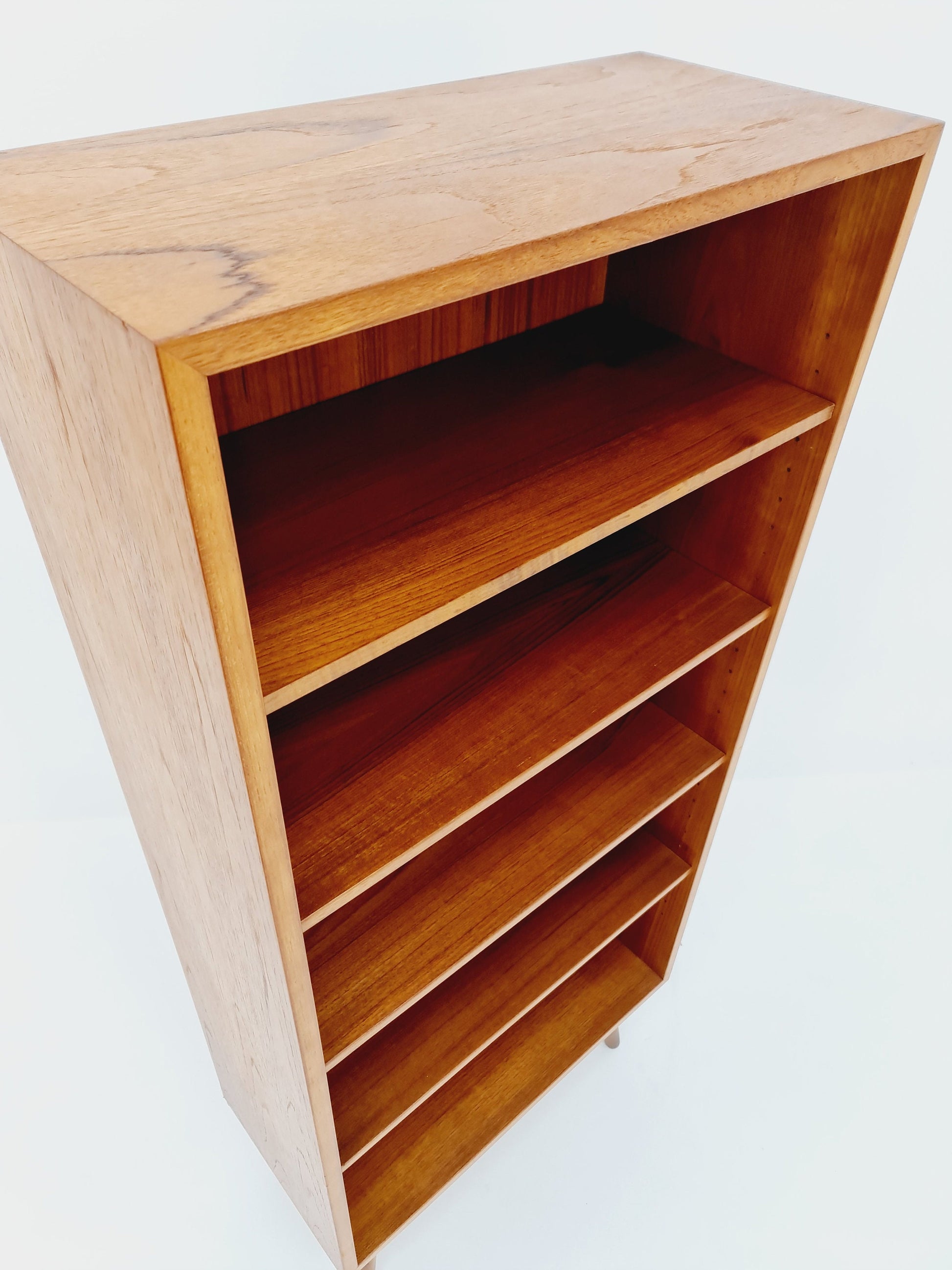 Vintage teak danish book case, By Omann Jun 1960s